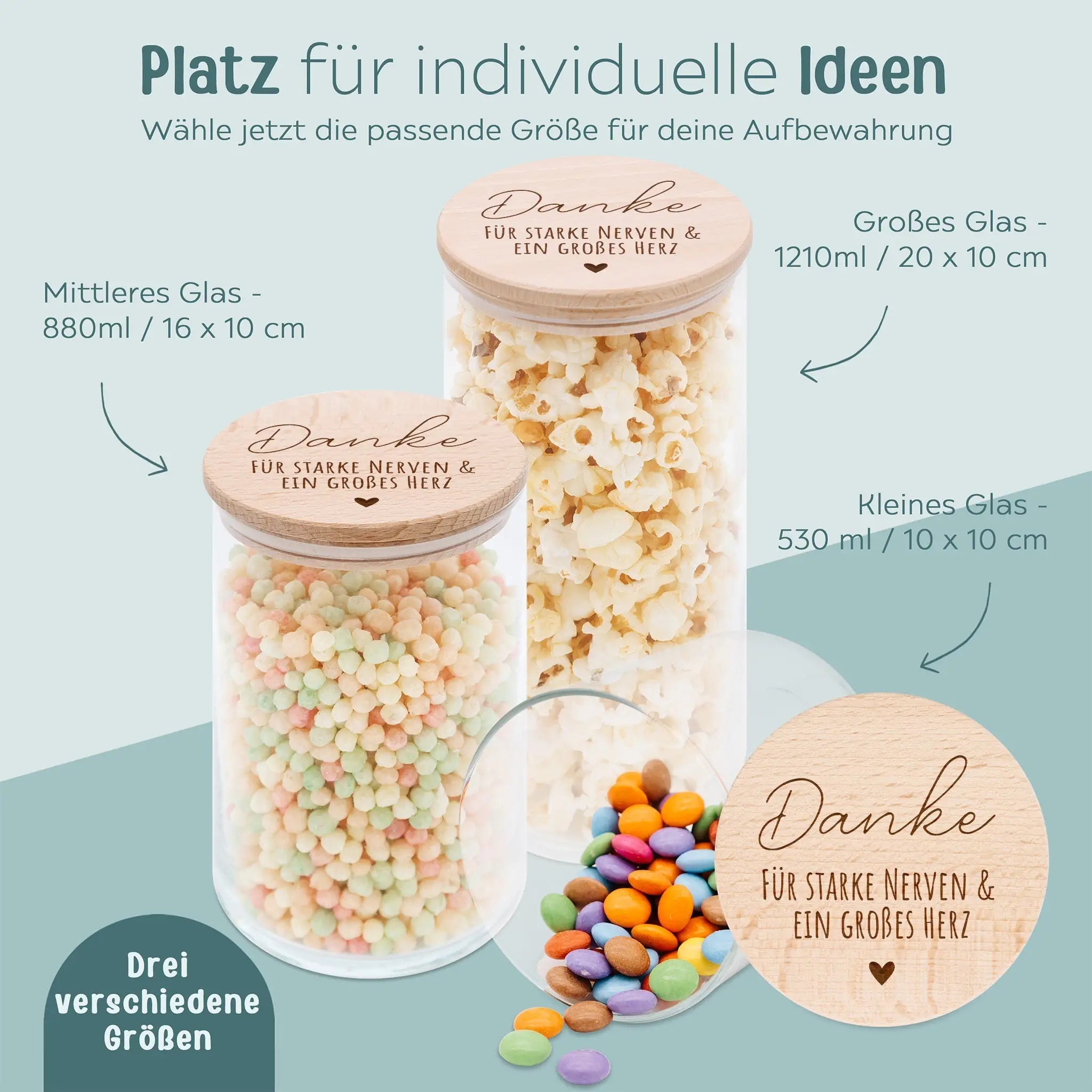 Aufbewahrungsglas "Für starke Nerven" - wunderwunsch
