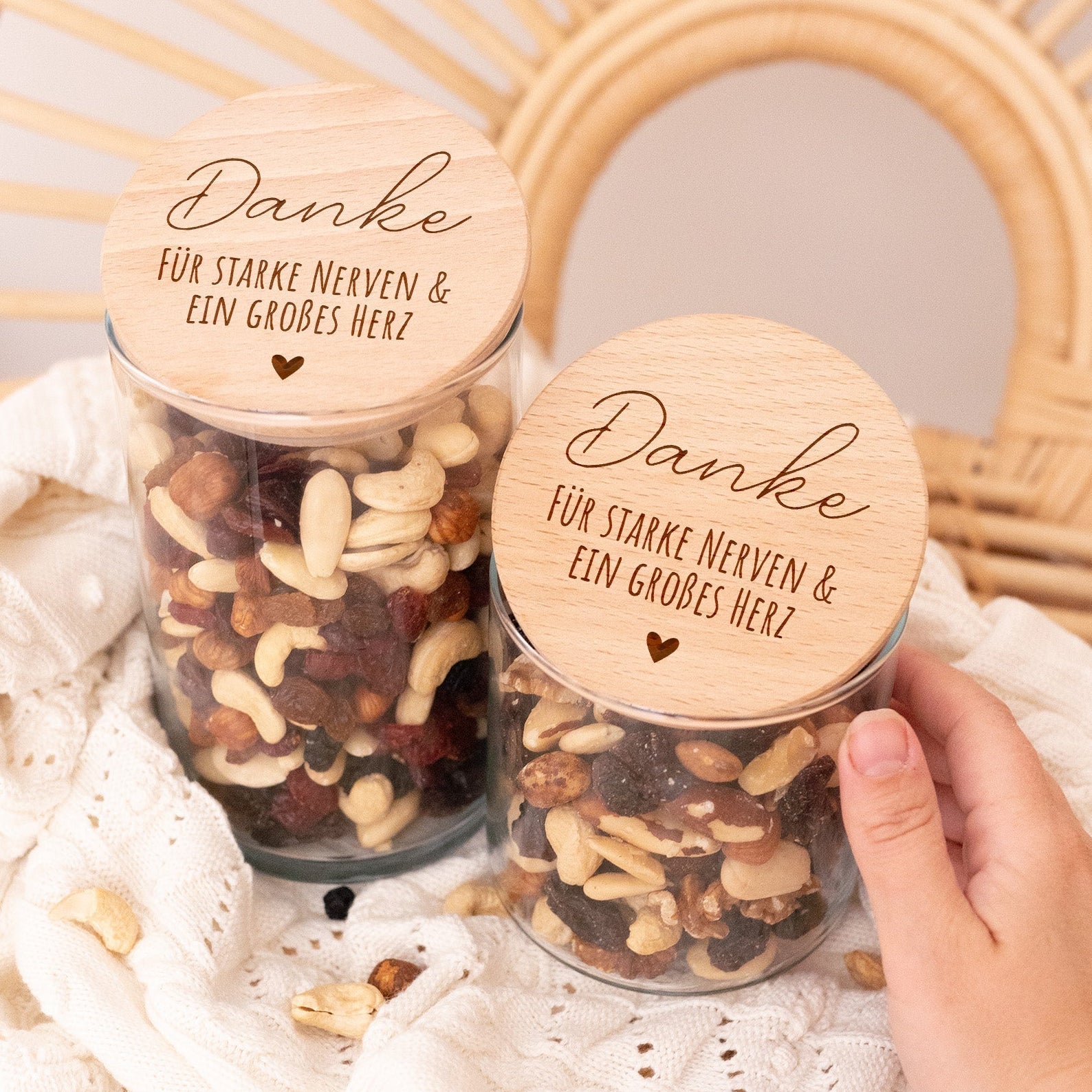 Aufbewahrungsglas "Für starke Nerven" - wunderwunsch