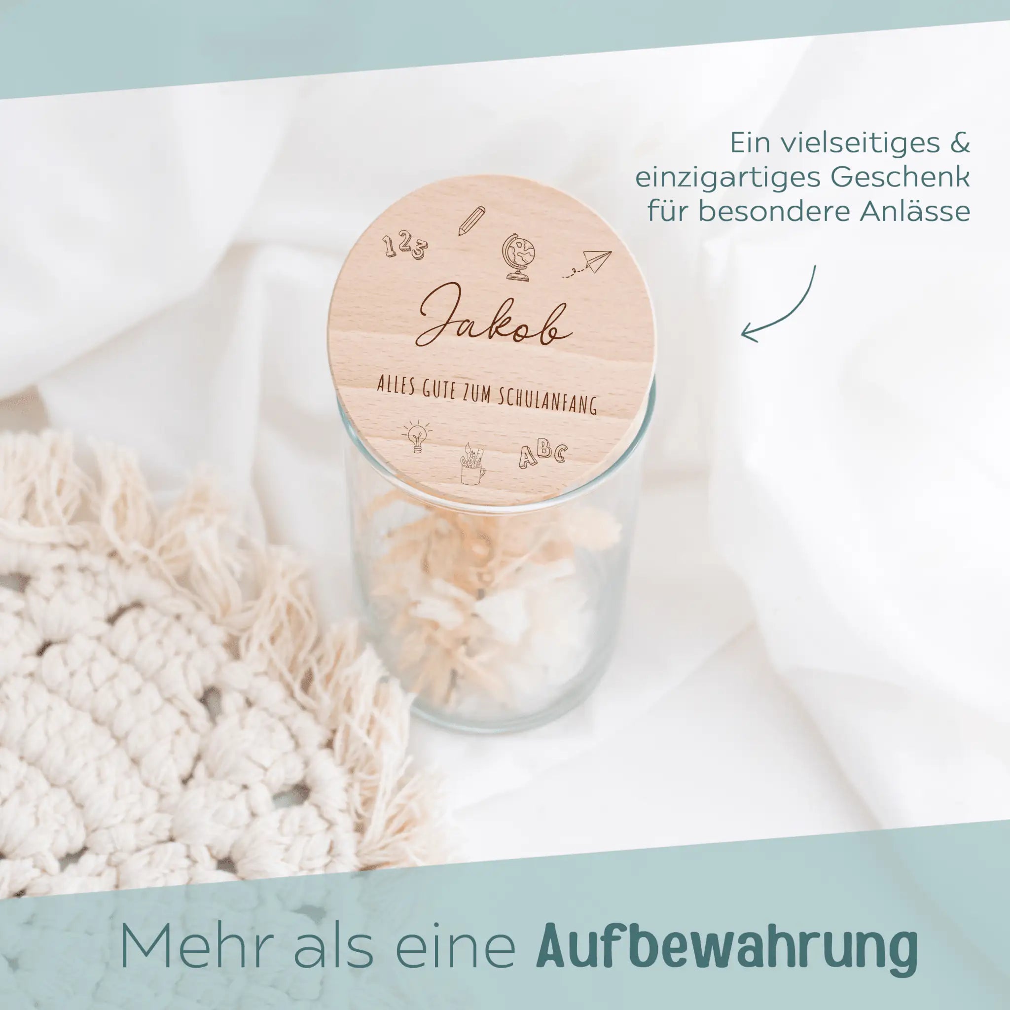 Aufbewahrungsglas "Schulanfang" - wunderwunsch