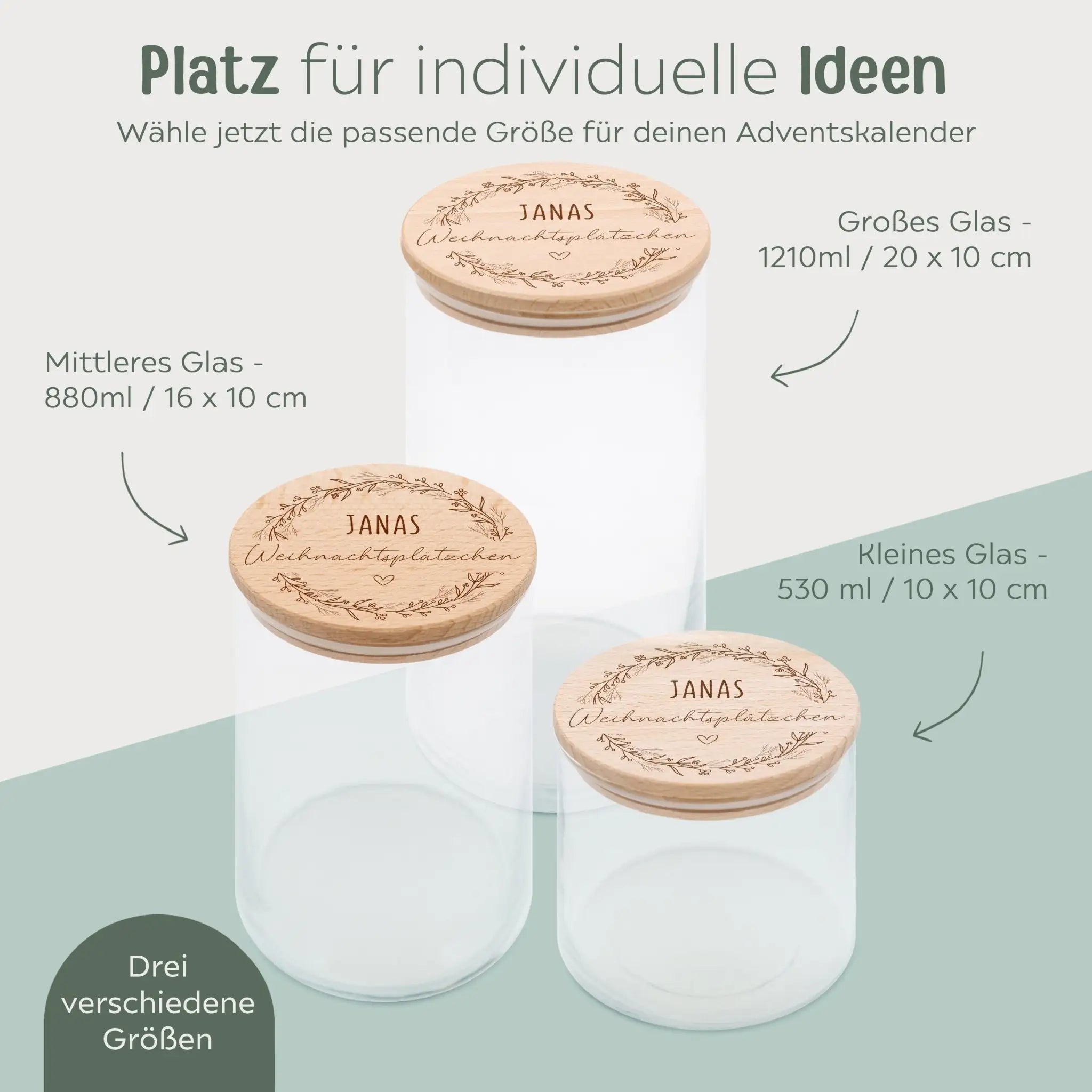 Aufbewahrungsglas "Weihnachtsplätzchen" - wunderwunsch