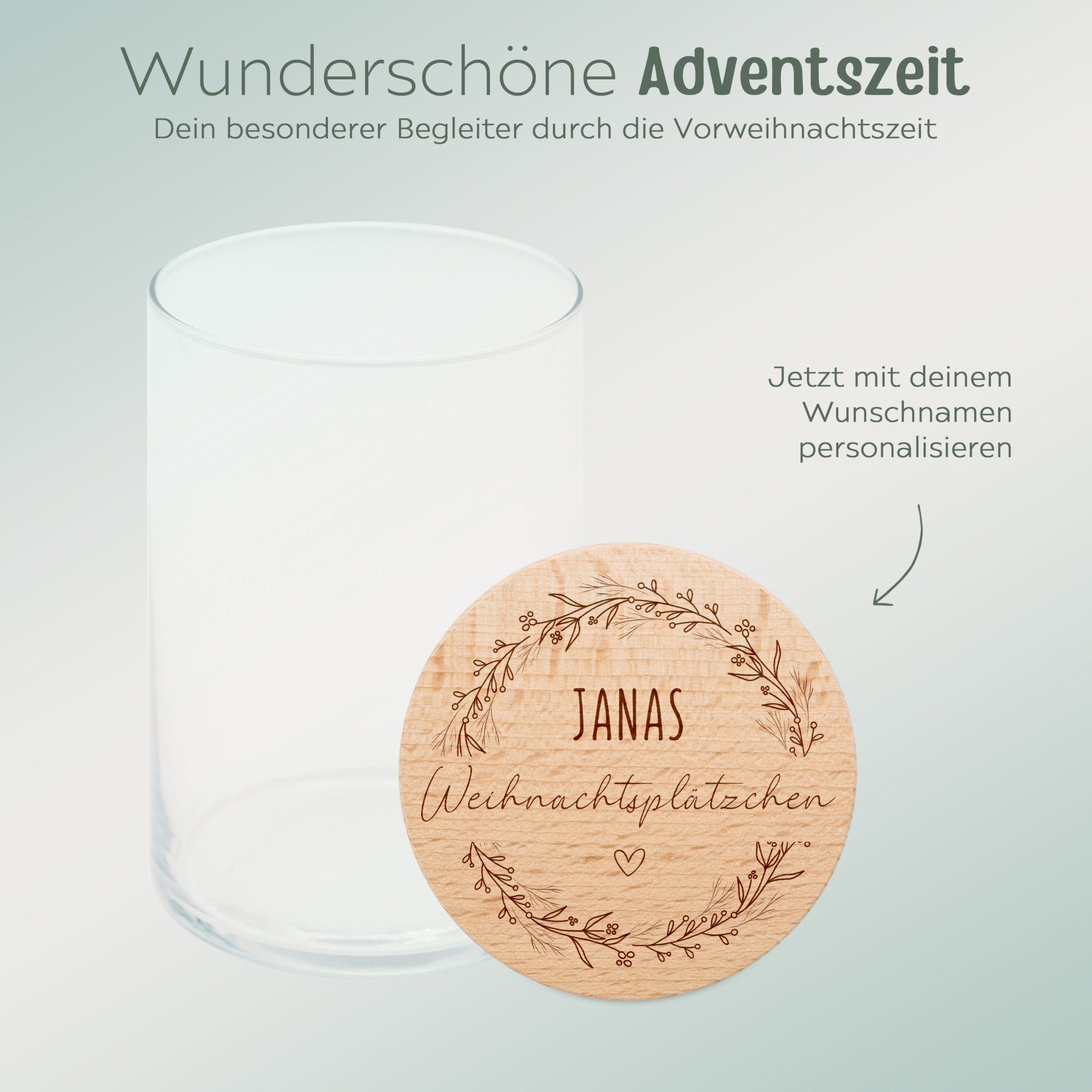 Aufbewahrungsglas "Weihnachtsplätzchen" - wunderwunsch