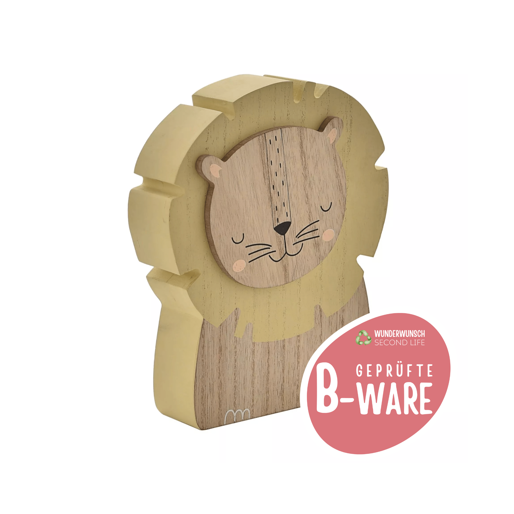 B - WARE BAMBINO Spardose Holz - Löwe - wunderwunsch