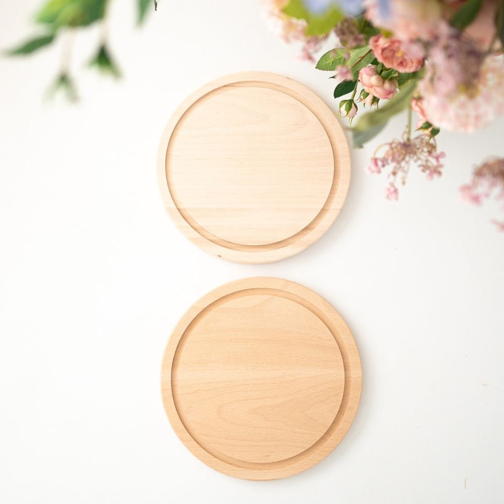 B - WARE Schneidebrett Holz rund - wunderwunsch