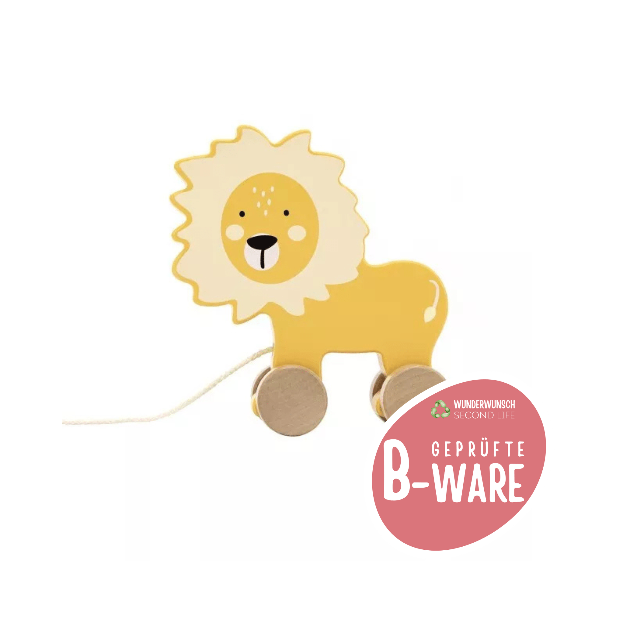 B - WARE TRYCO Nachziehtier Löwe Holz - wunderwunsch