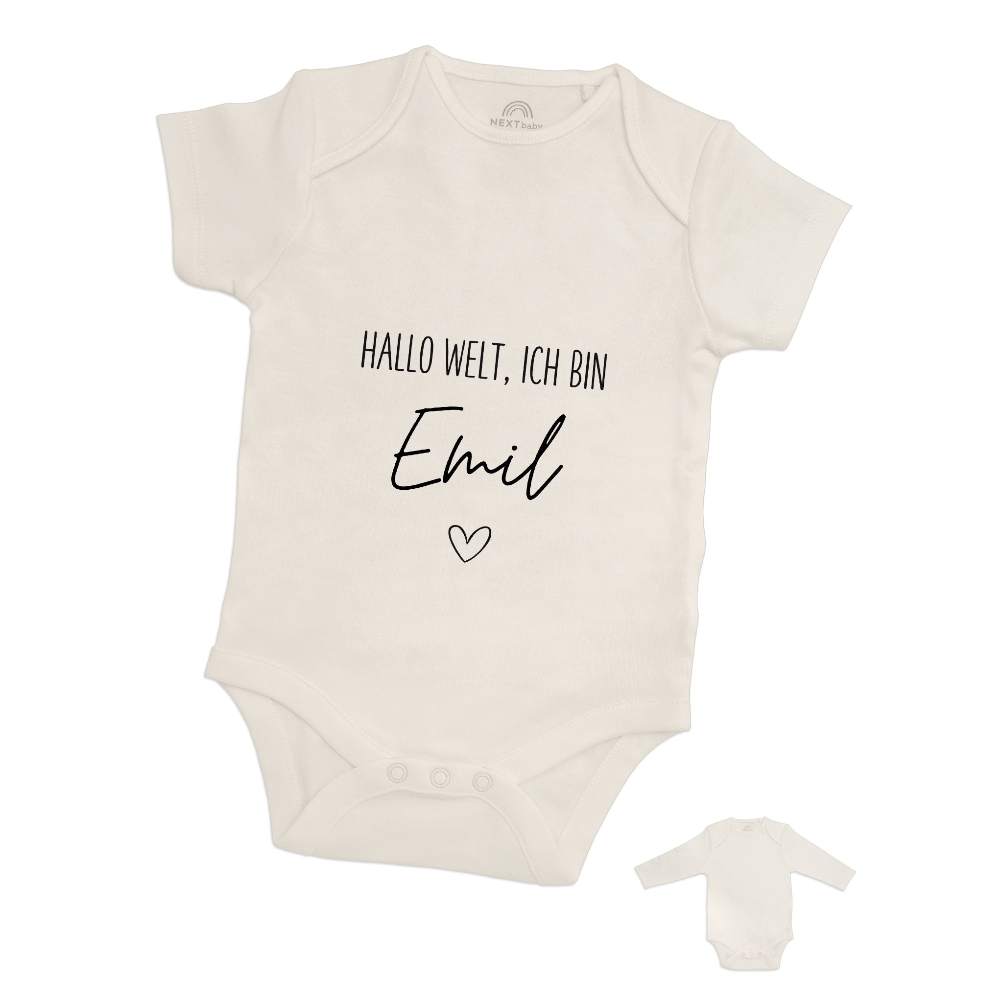 Baby Body "Hallo Welt" personalisiert - wunderwunsch