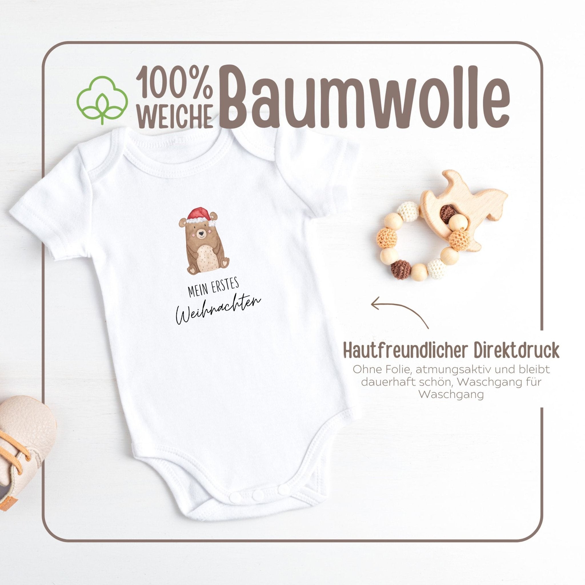 Baby Body "Mein erstes Weihnachten" Bär - wunderwunsch