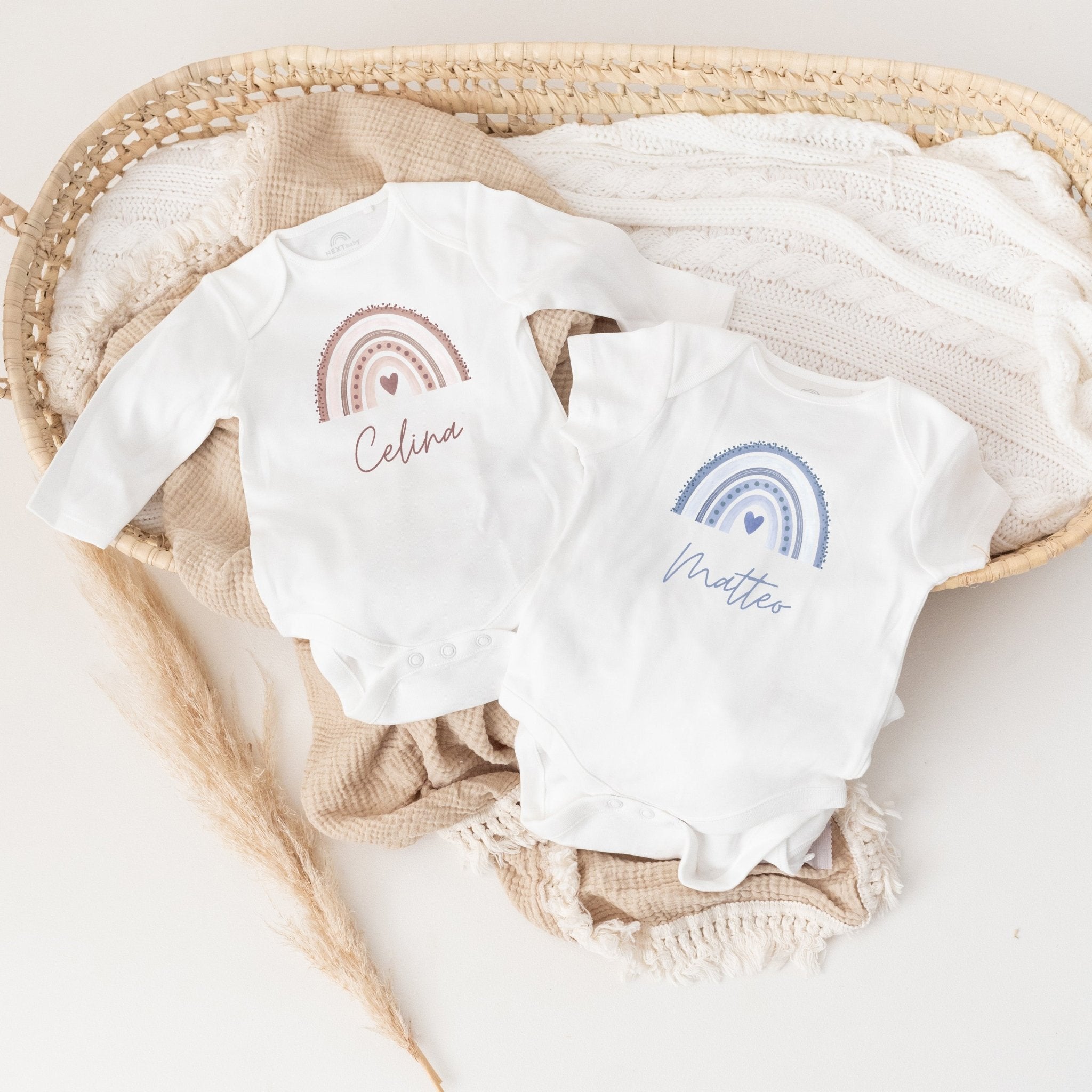 Baby Body "Regenbogen" personalisiert - wunderwunsch