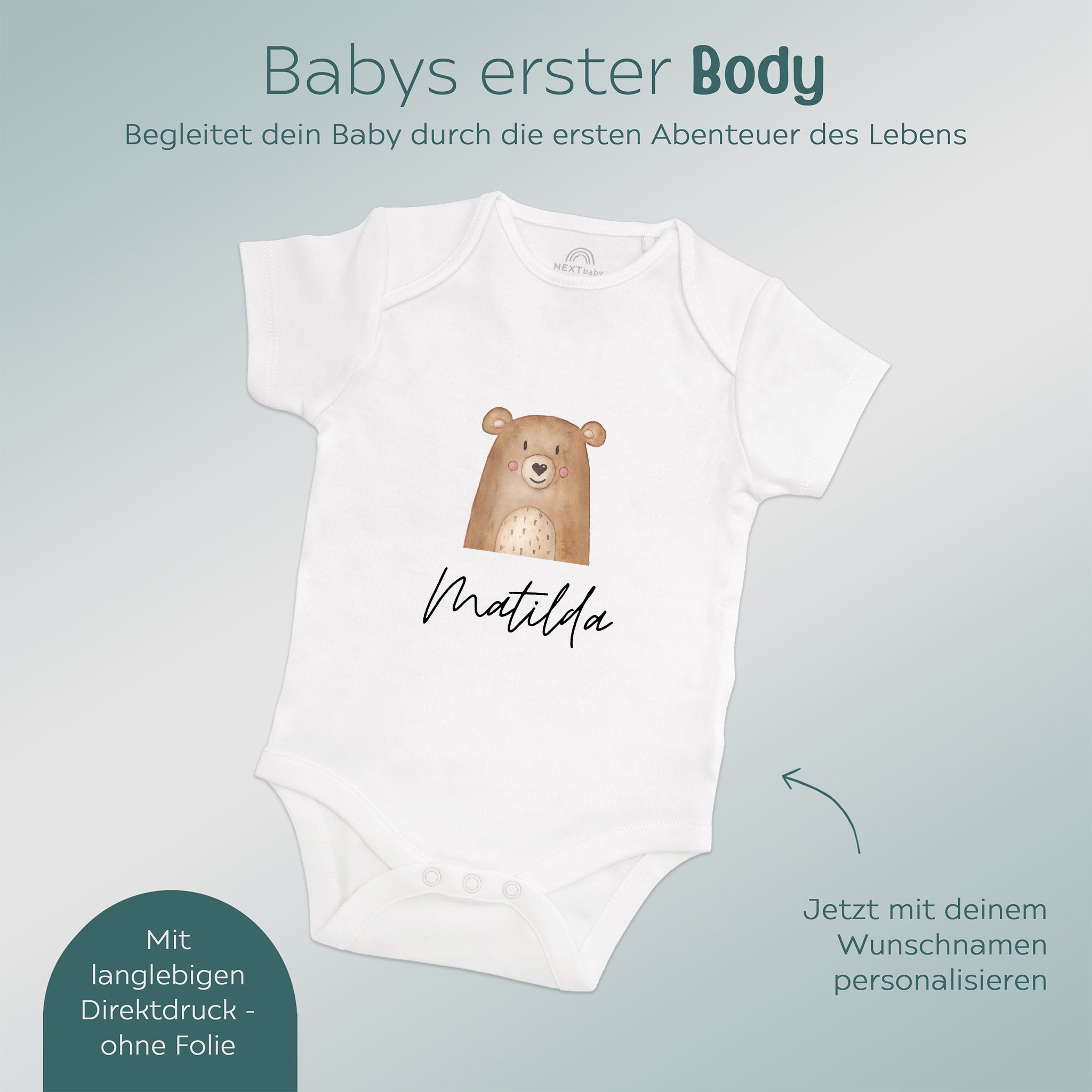 Baby Body "Tier" personalisiert - wunderwunsch