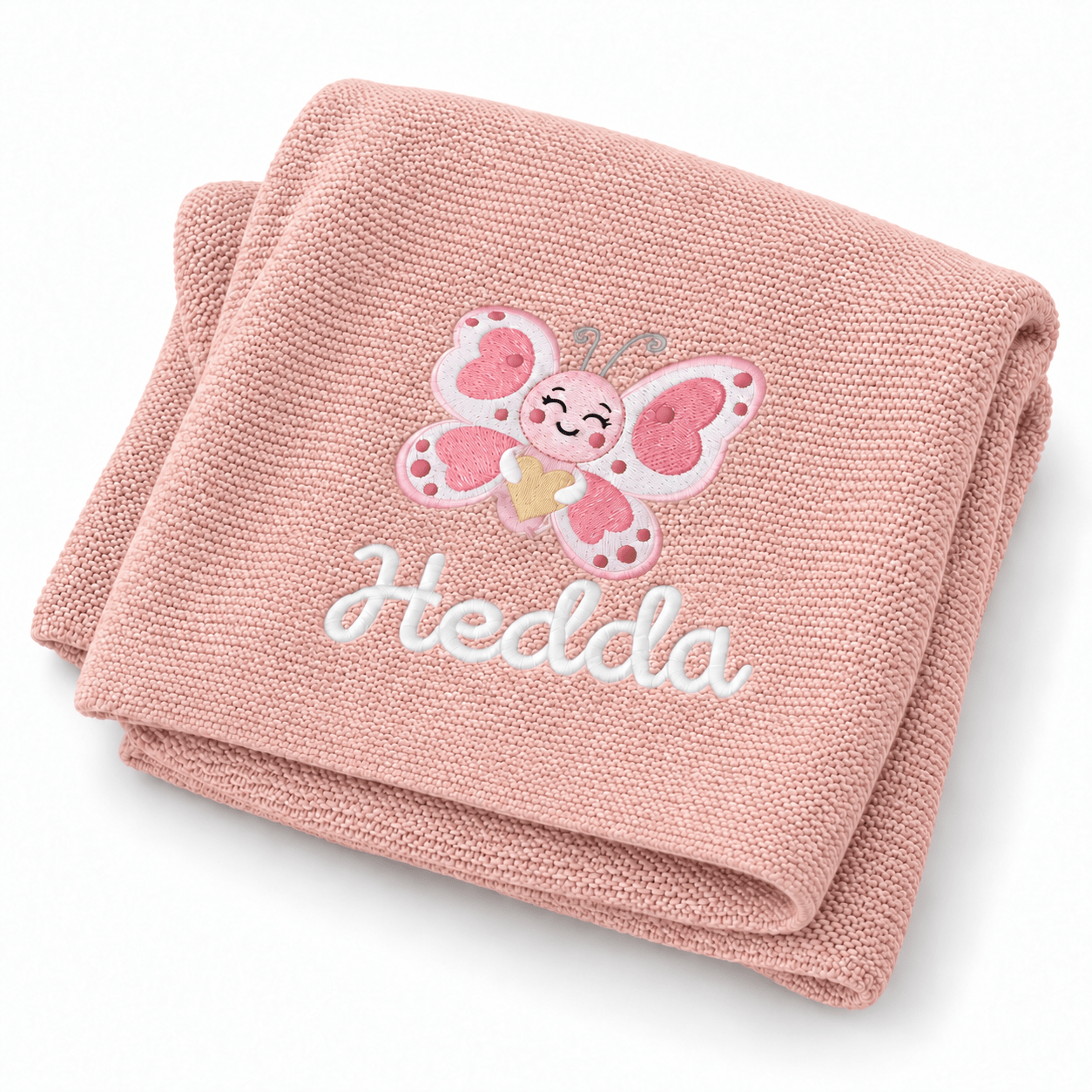 JOLLEIN Strickdecke personalisiert - Taufgeschenk