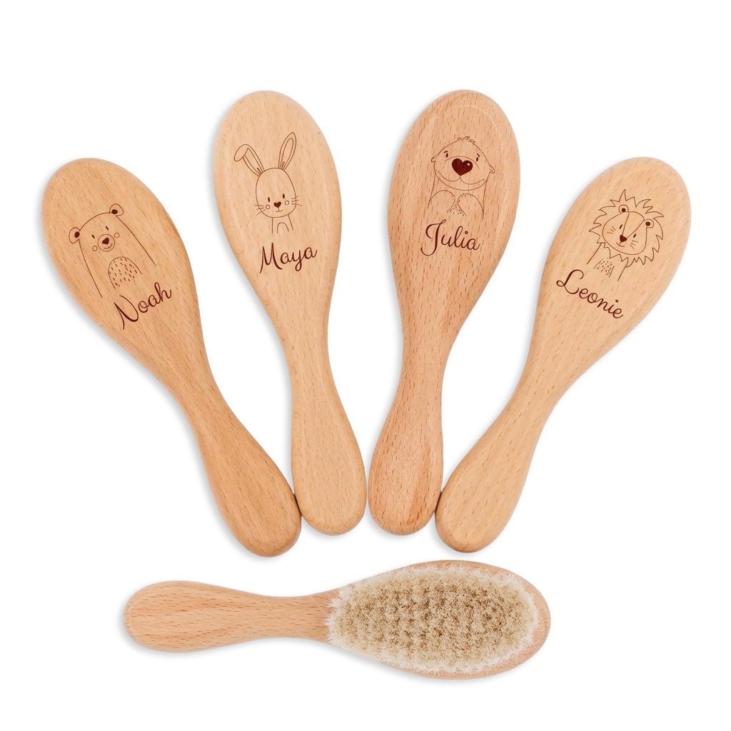 Babyhaarbürste personalisiert - Tier - wunderwunsch