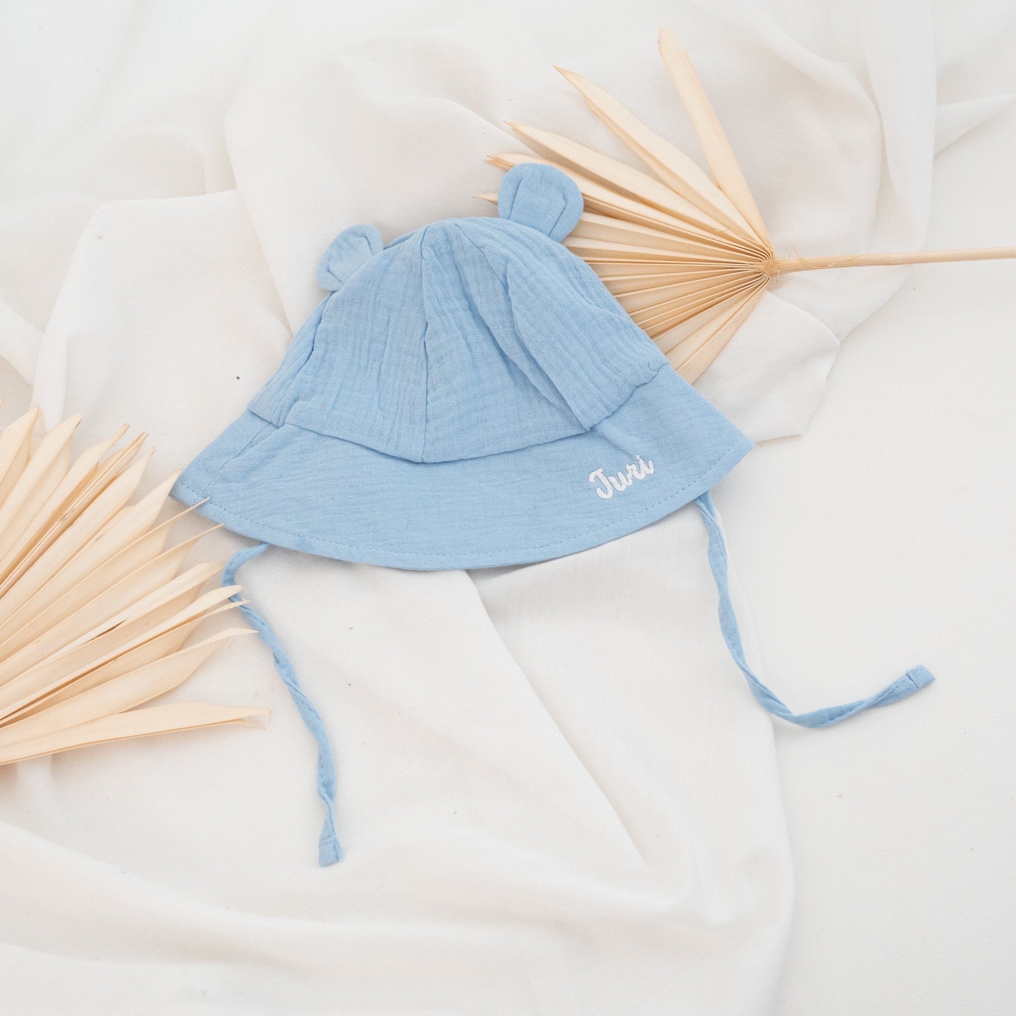 Babyhut mit Teddyohren personalisiert - wunderwunsch