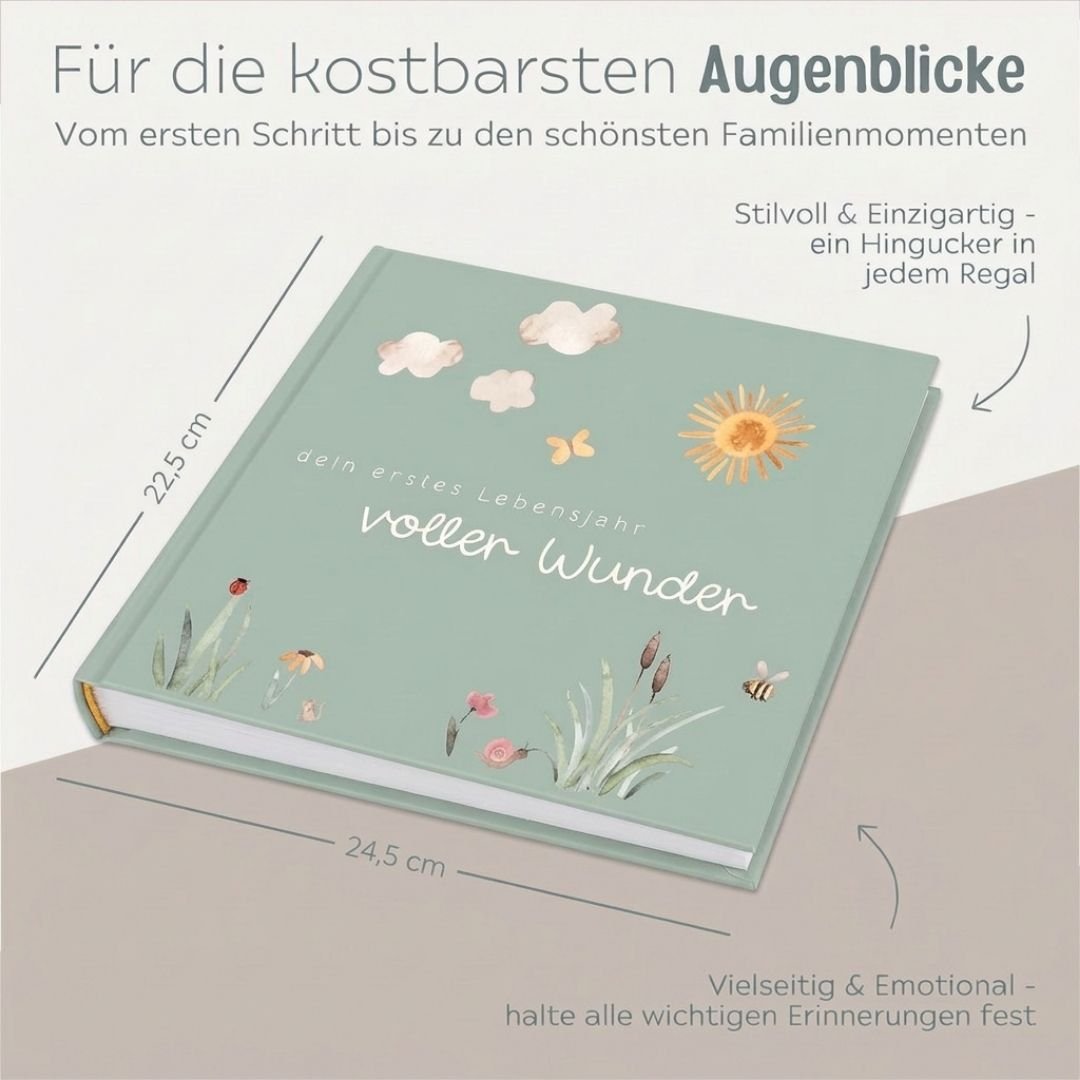 Babytagebuch „Mein erstes Lebensjahr“ personalisierbar - wunderwunsch