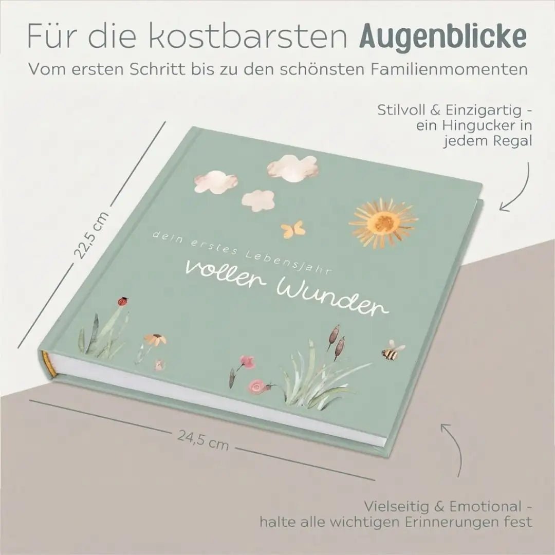Babytagebuch „Mein erstes Lebensjahr“ personalisierbar - wunderwunsch