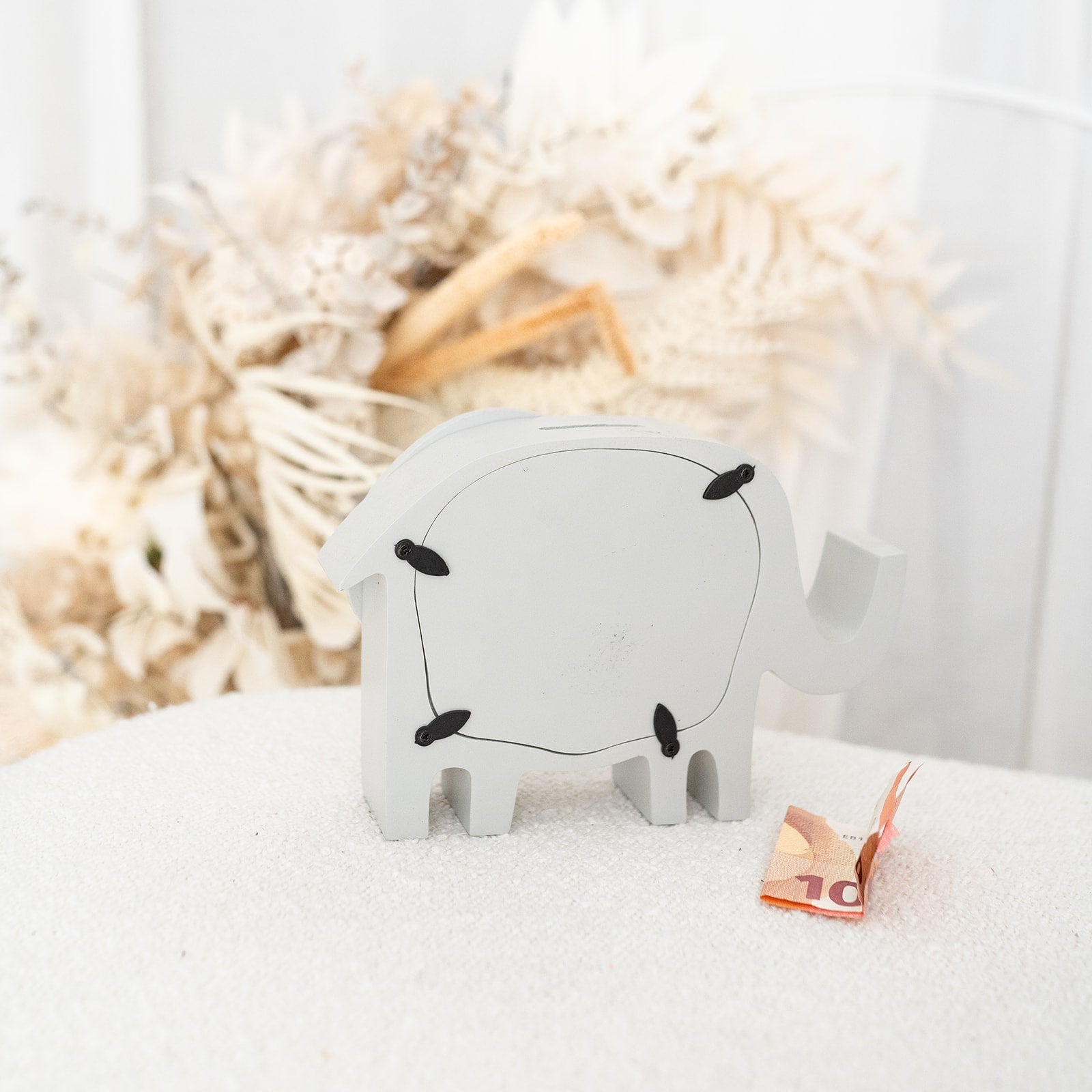 BAMBINO Spardose Holz mit Wunschnamen - Elefant - wunderwunsch