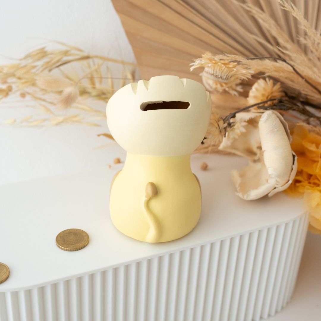 BAMBINO Spardose Resin Löwe, Elefant, Zebra - personalisierbar - wunderwunsch