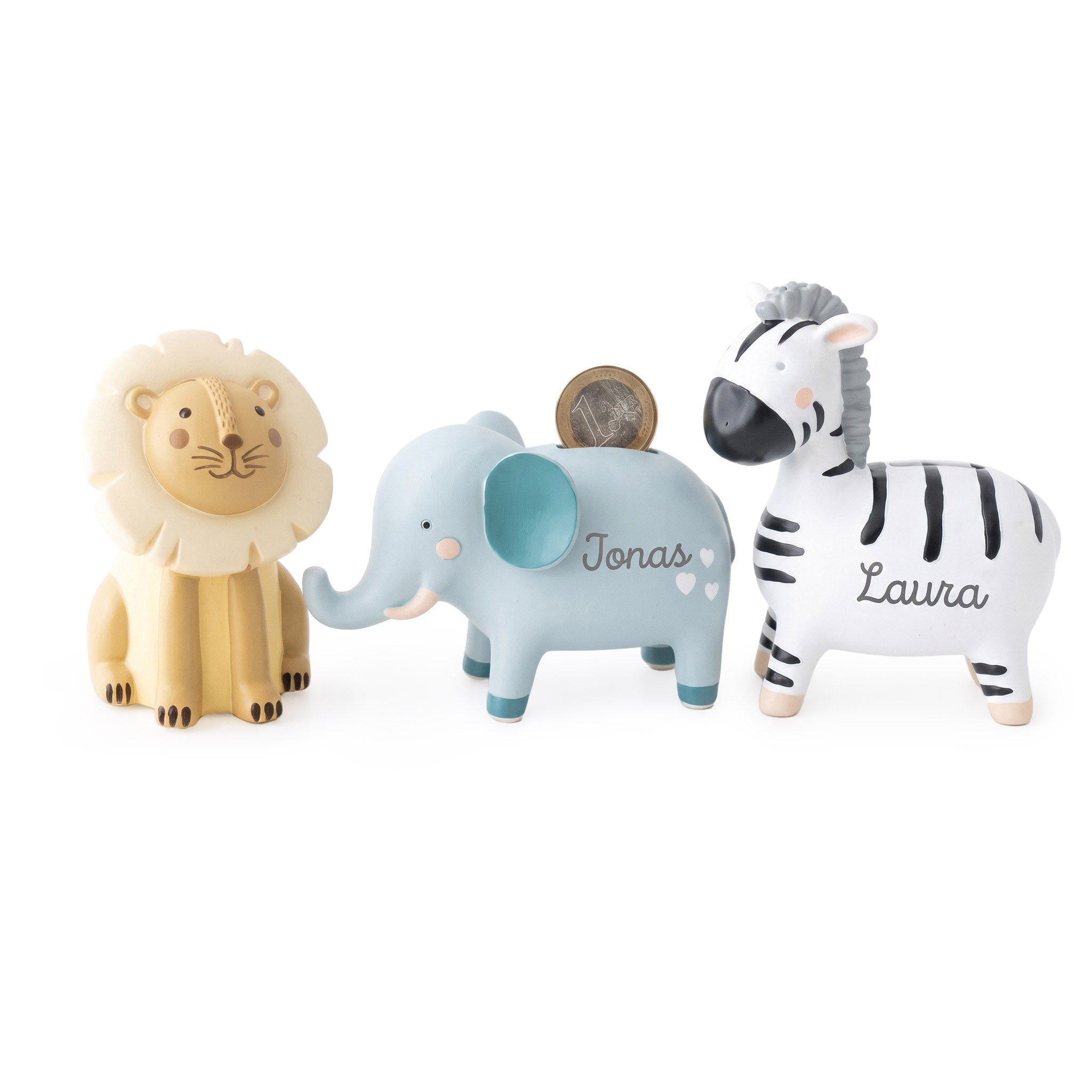 BAMBINO Tier Spardose aus Resin personalisierbar - wunderwunsch