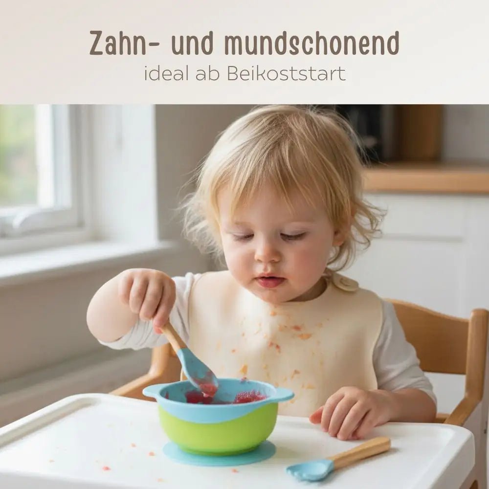 Bambus Besteck - Set mit Silikon personalisierbar - wunderwunsch