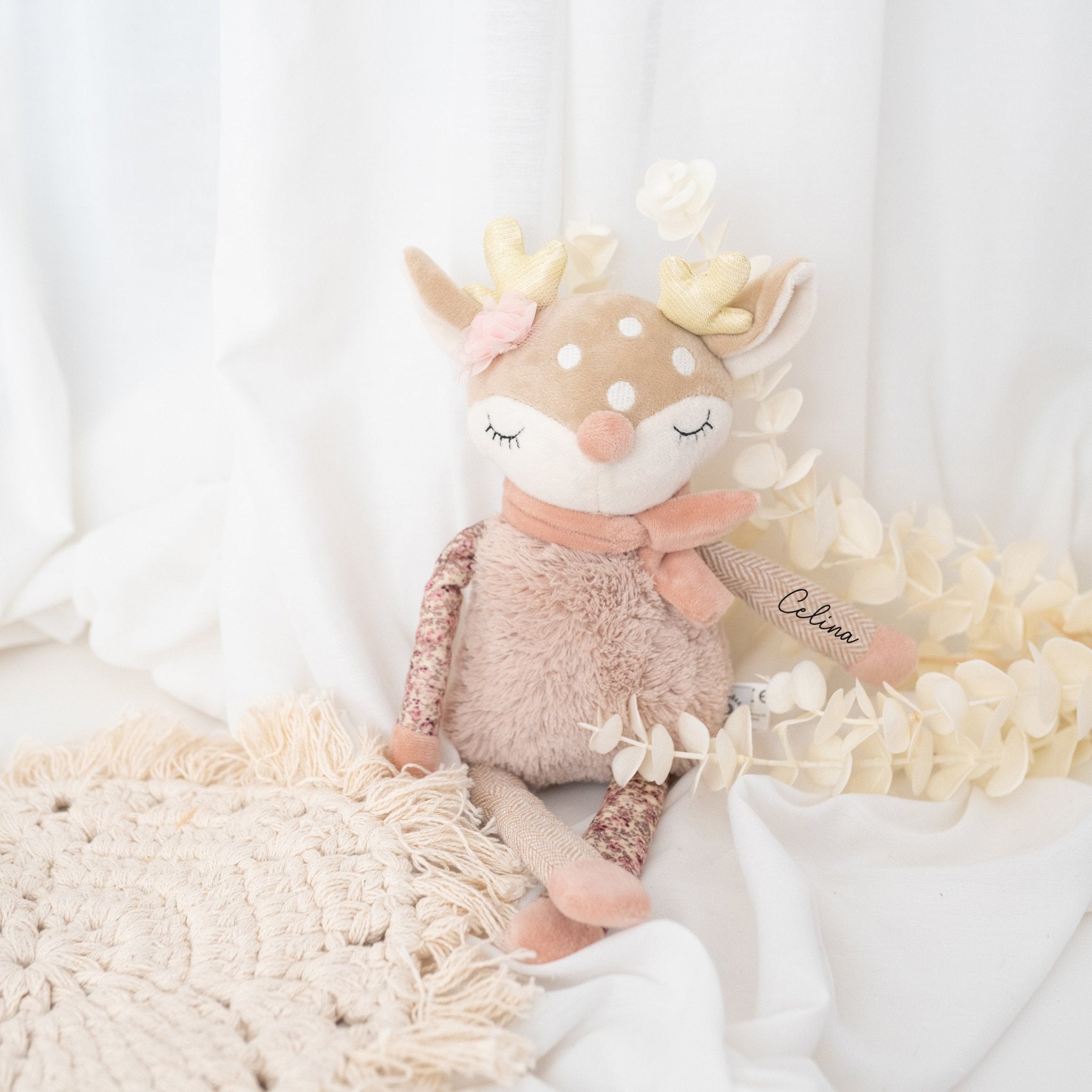 BIECO Großes Kuscheltier Fuchs oder Reh personalisiert - wunderwunsch