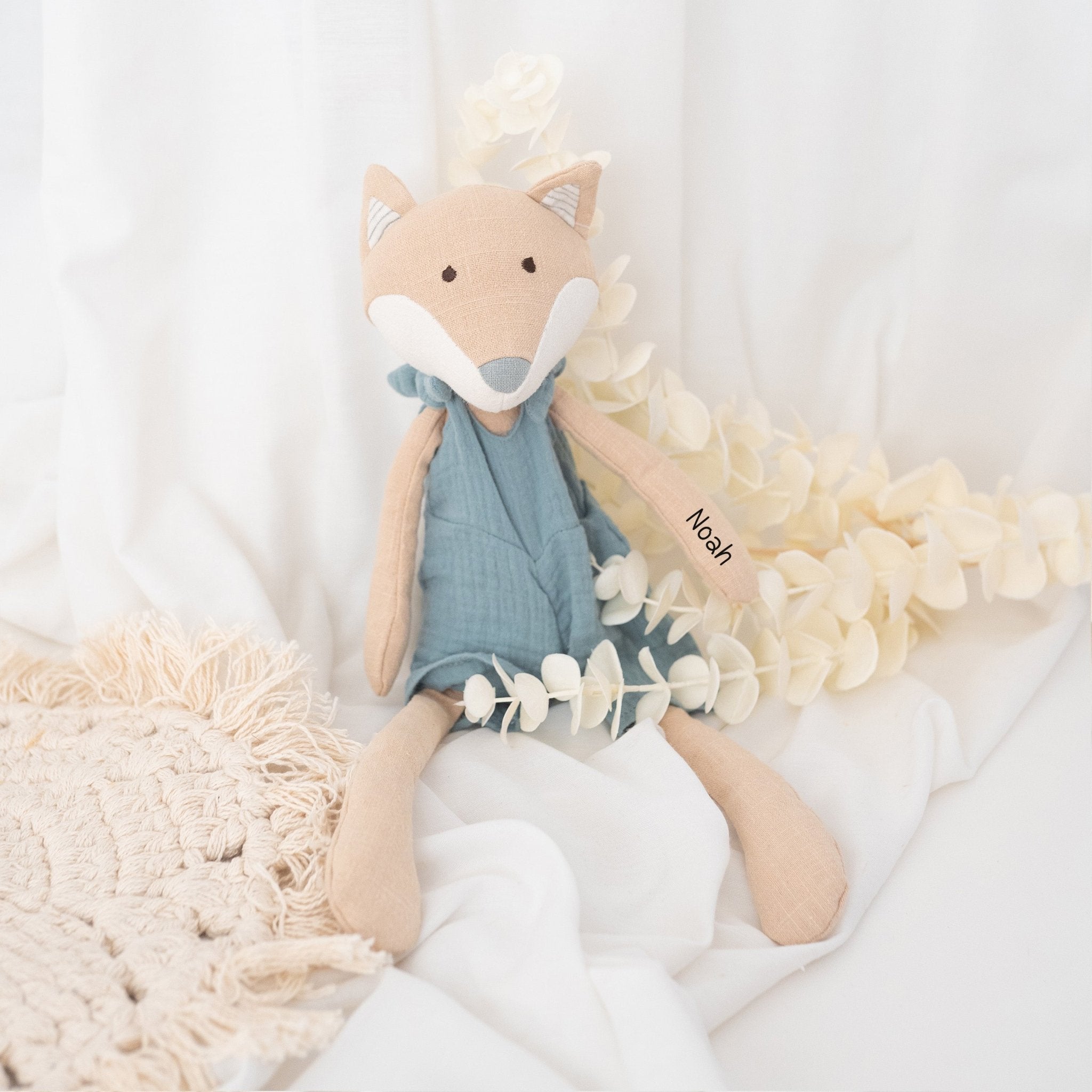 BIECO Großes Kuscheltier Fuchs oder Reh personalisiert - wunderwunsch