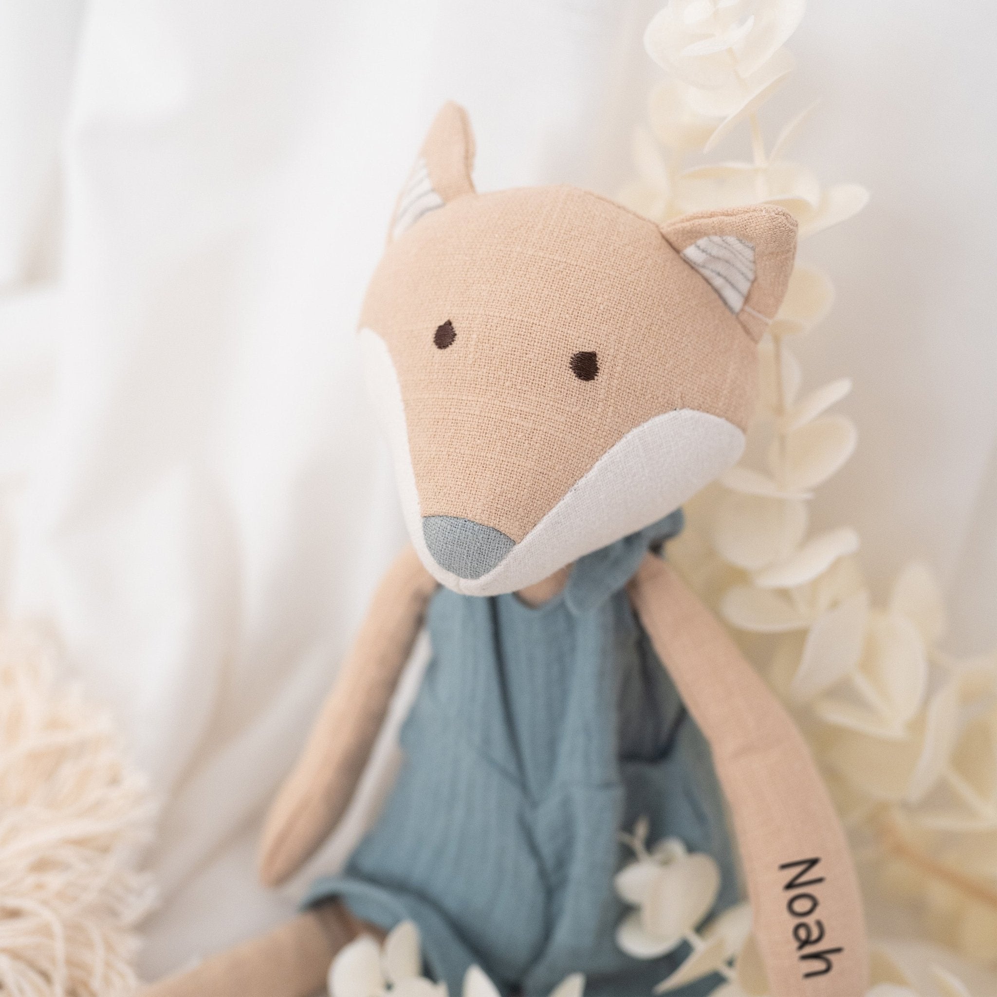 BIECO Großes Kuscheltier Fuchs oder Reh personalisiert - wunderwunsch