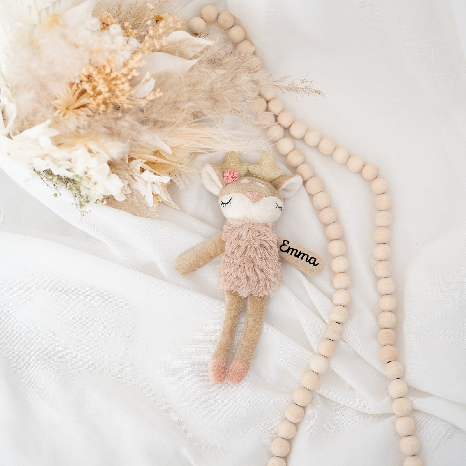 BIECO Mini Spielfigur mit Rassel - Igel oder Reh personalisiert - wunderwunsch