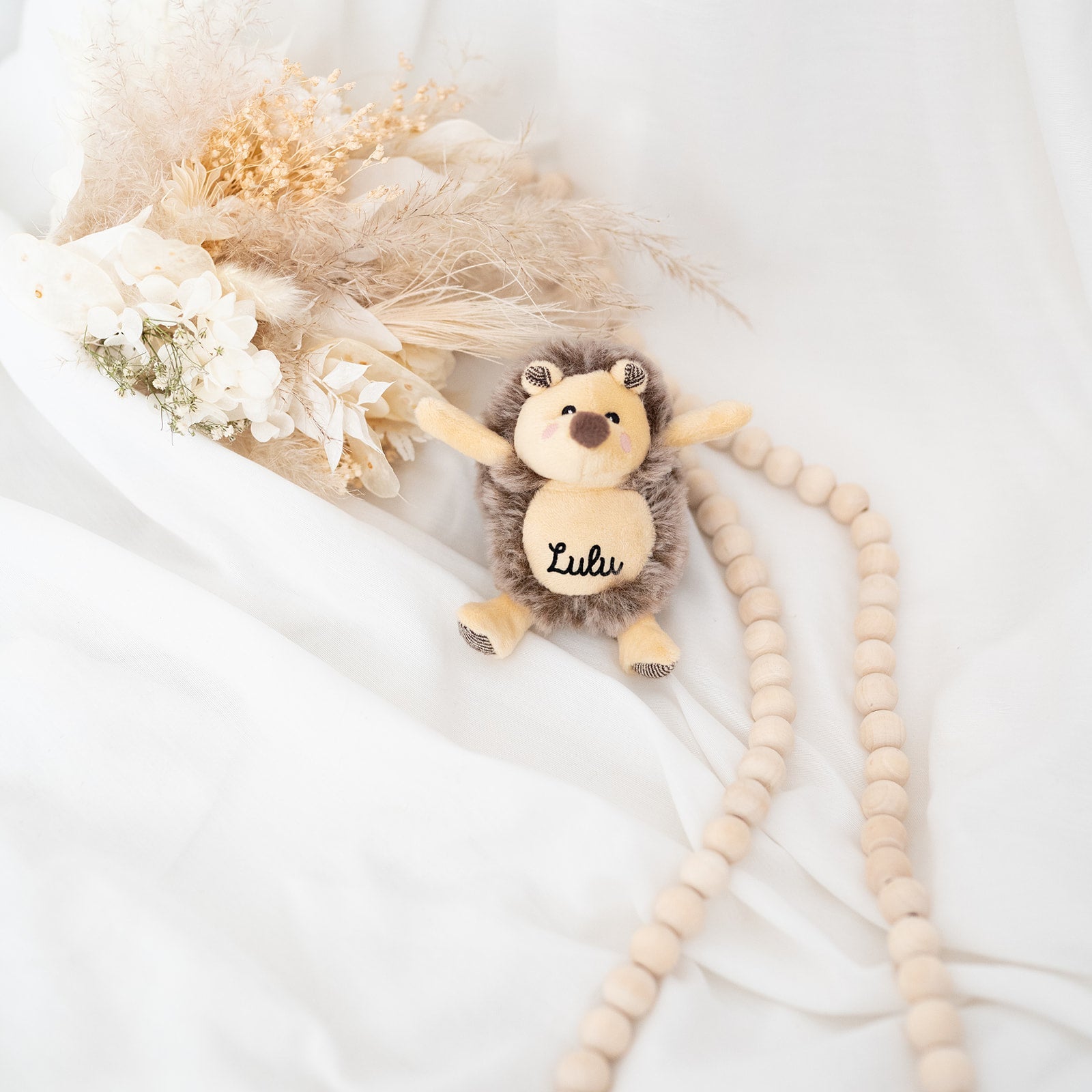 BIECO Mini Spielfigur mit Rassel - Igel oder Reh personalisiert - wunderwunsch