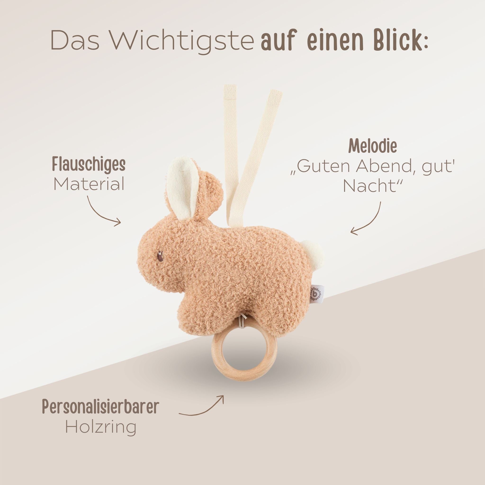 BIECO Musikspieluhr personalisiert - Hase & Bär - wunderwunsch