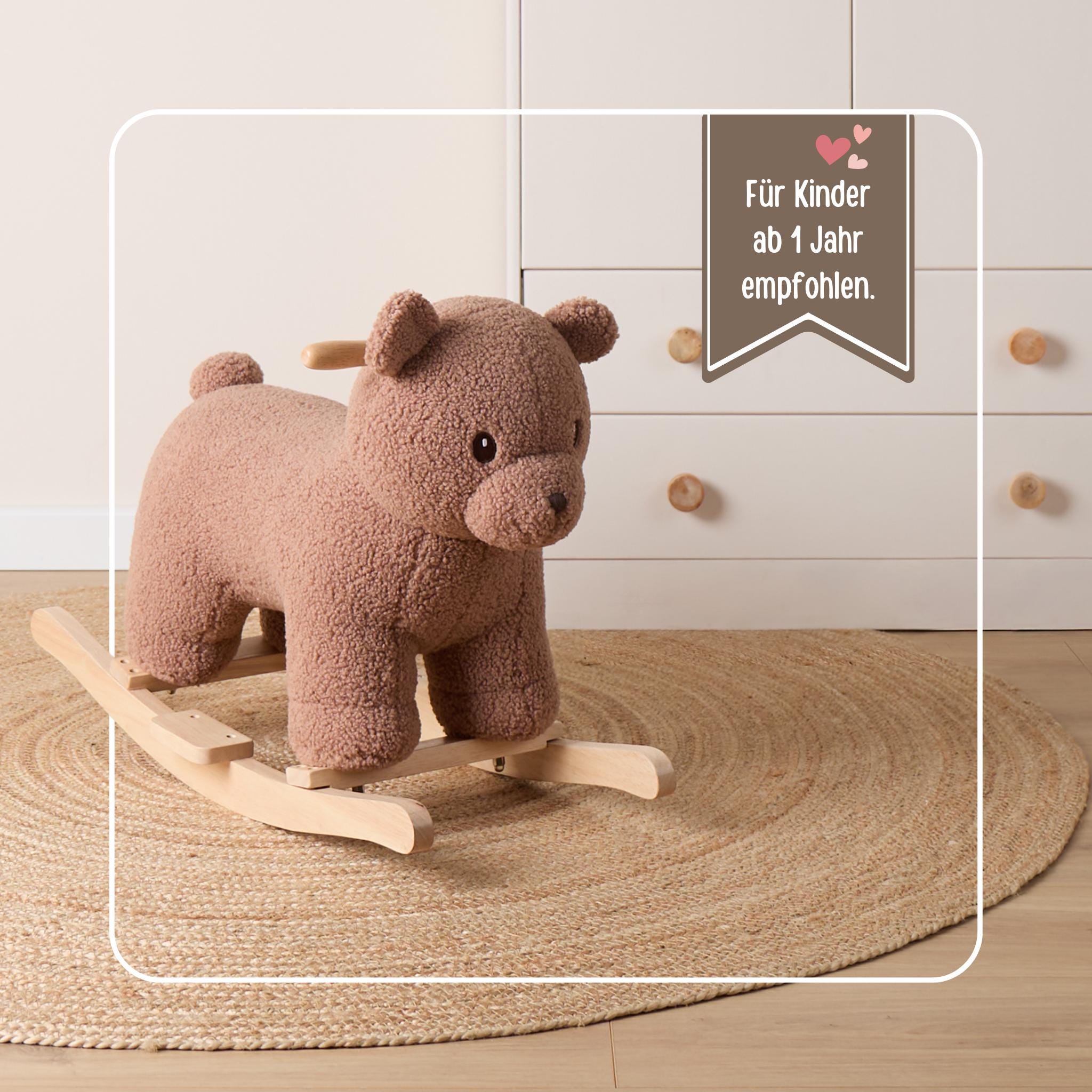 BIECO Schaukeltier Bär oder Hase personalisiert - wunderwunsch