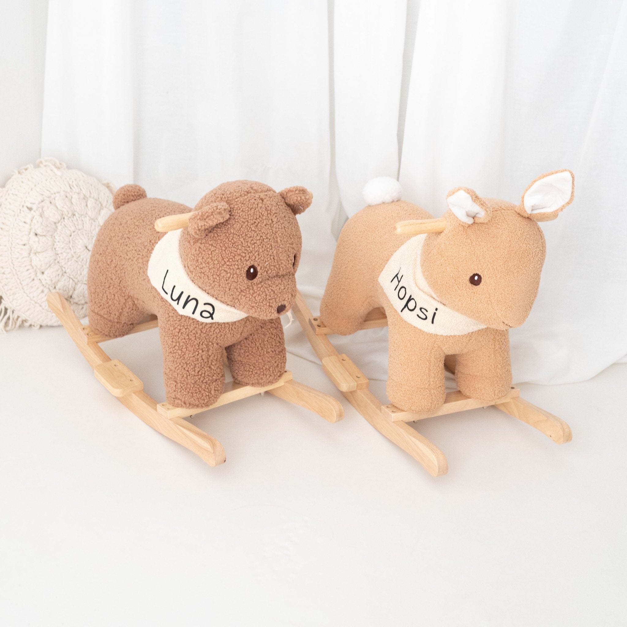 BIECO Schaukeltier Bär oder Hase personalisiert - wunderwunsch