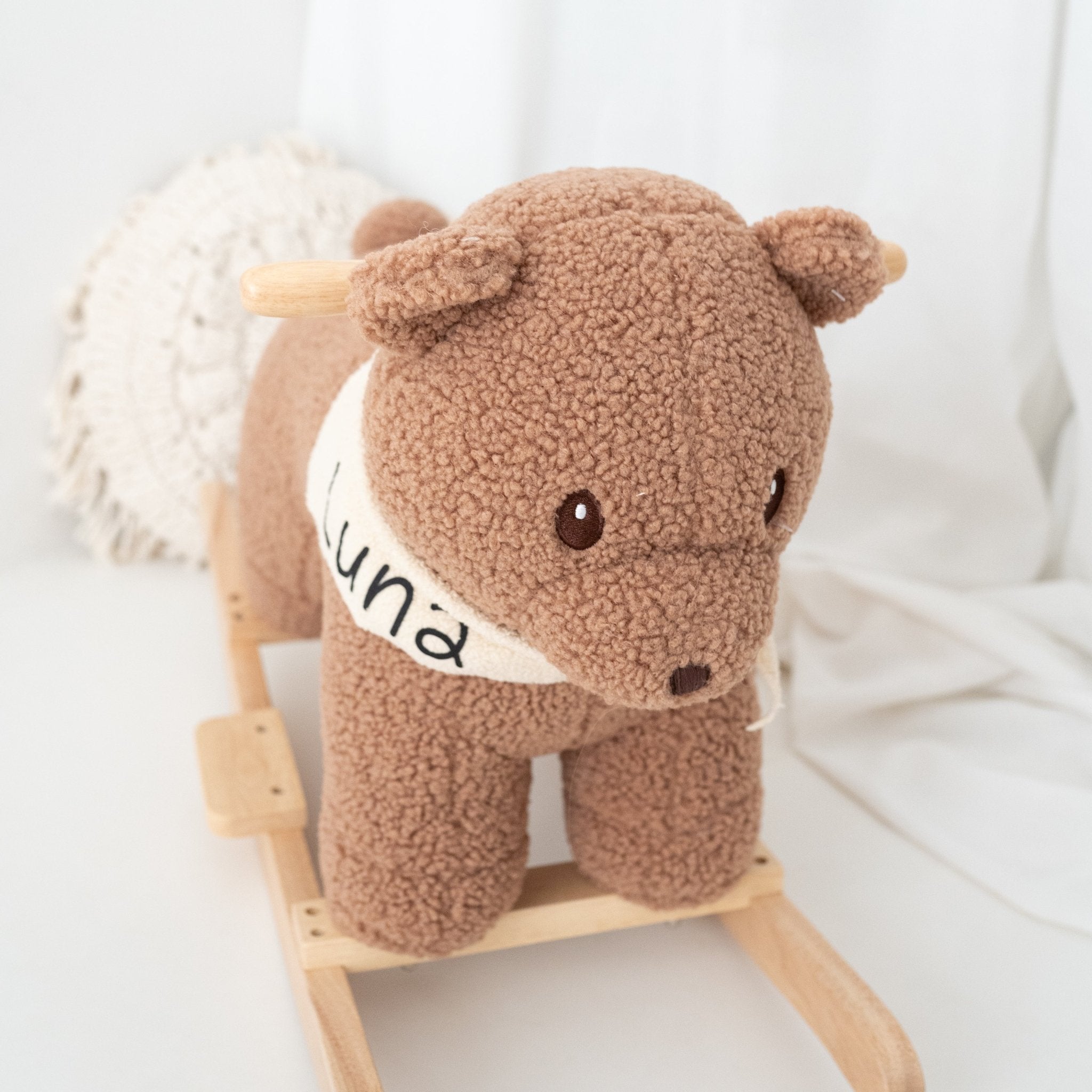 BIECO Schaukeltier Bär oder Hase personalisiert - wunderwunsch