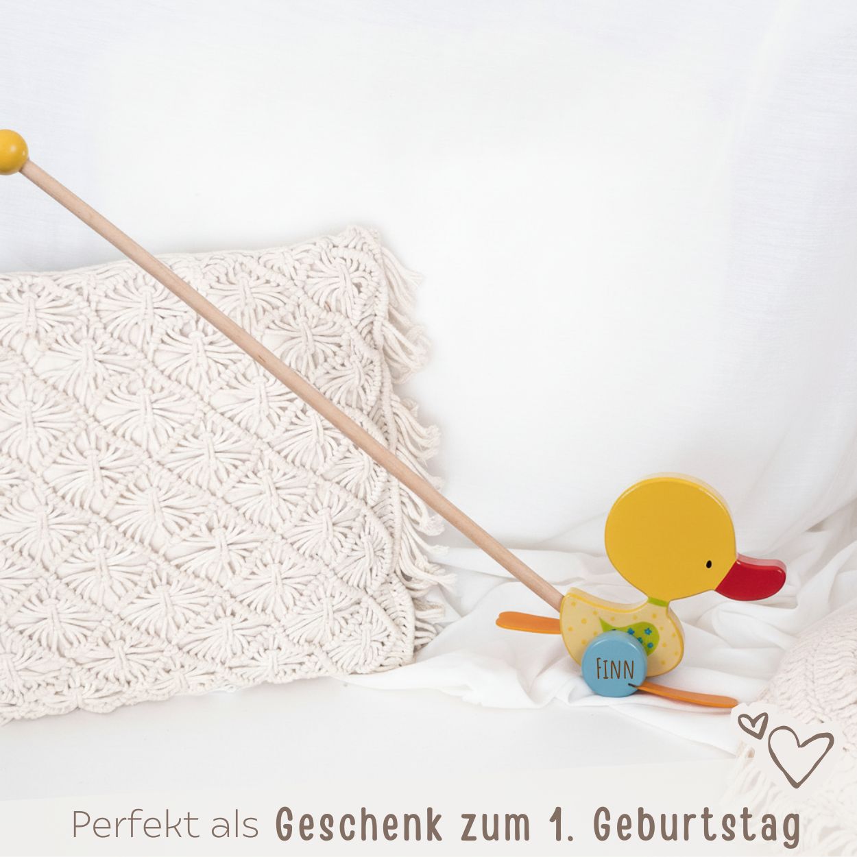 BIECO Schiebetier Ente Holz personalisierbar - wunderwunsch