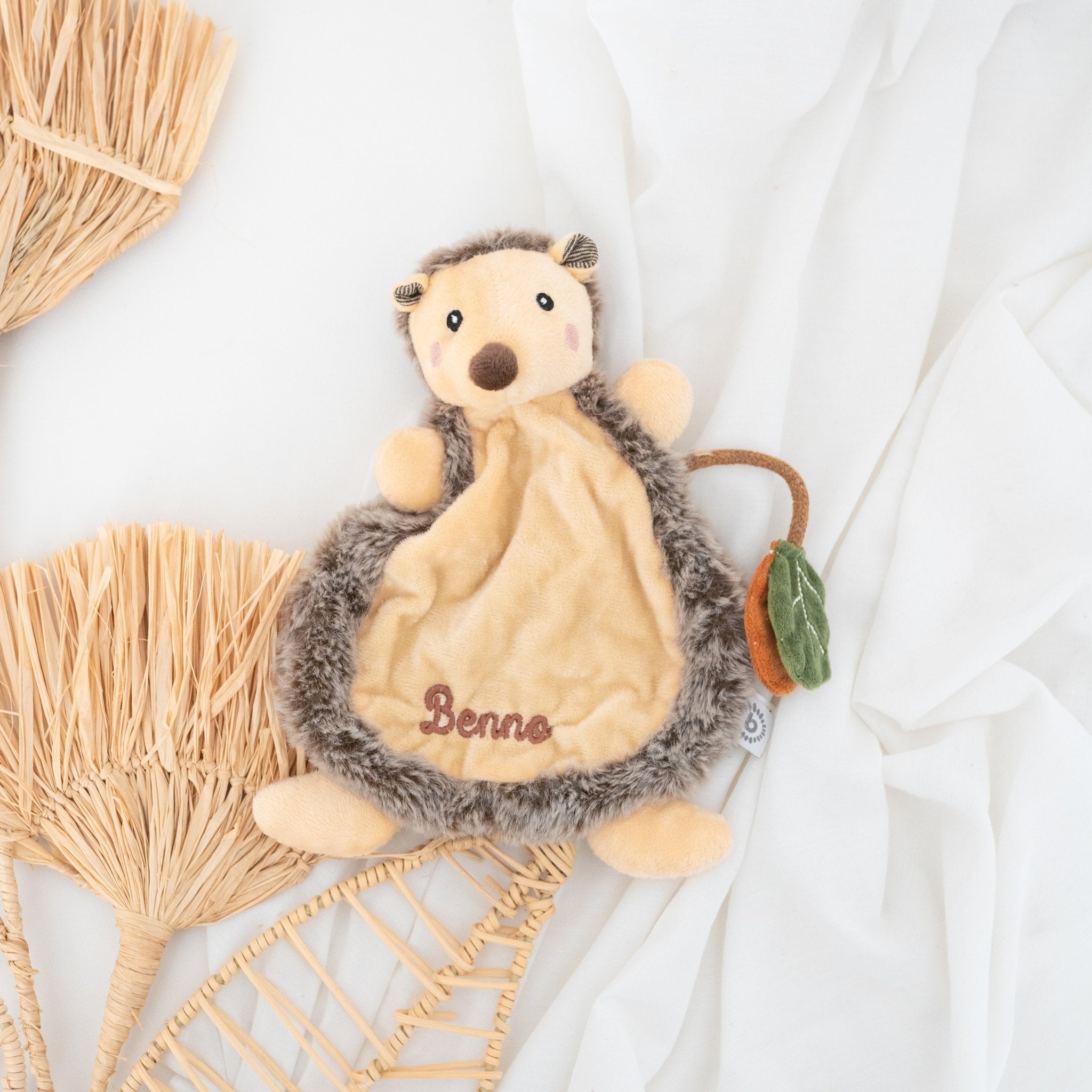 BIECO Schmusetuch Igel oder Reh - mit Stick - wunderwunsch
