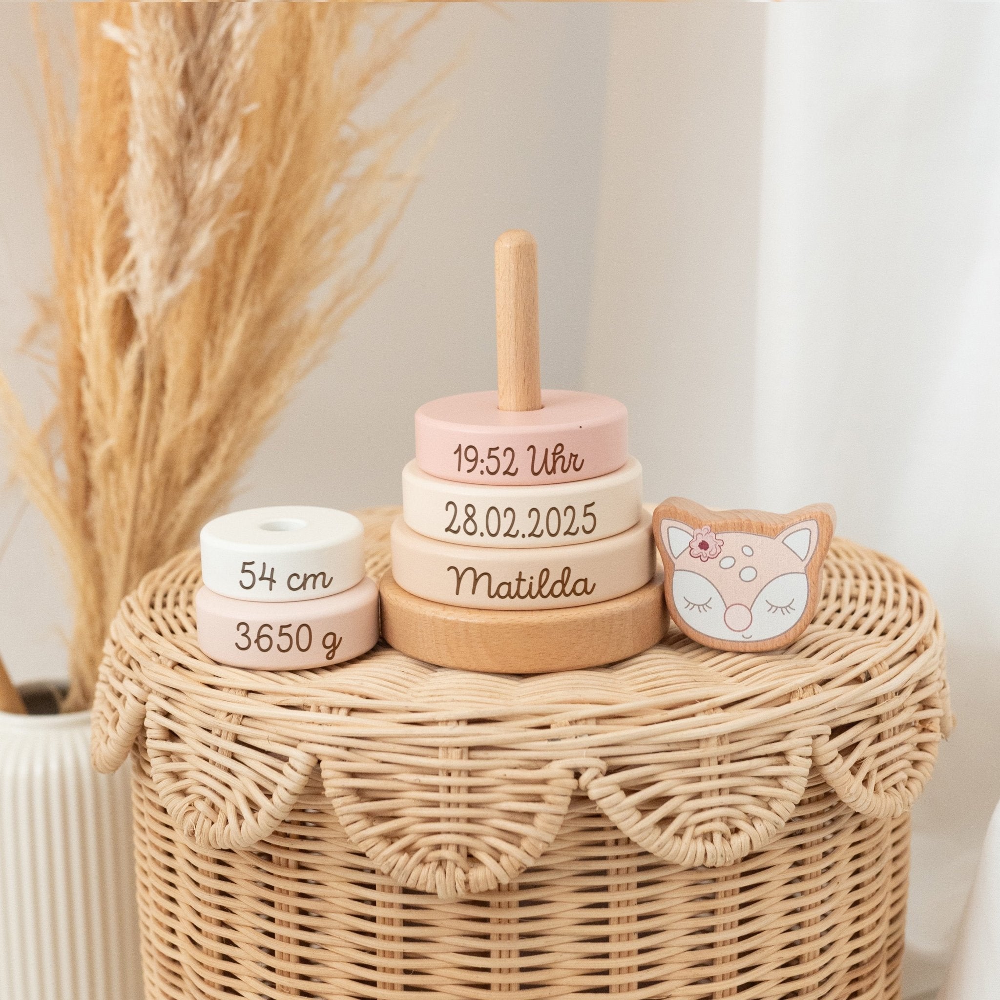 BIECO Stapelturm personalisiert - Reh - wunderwunsch