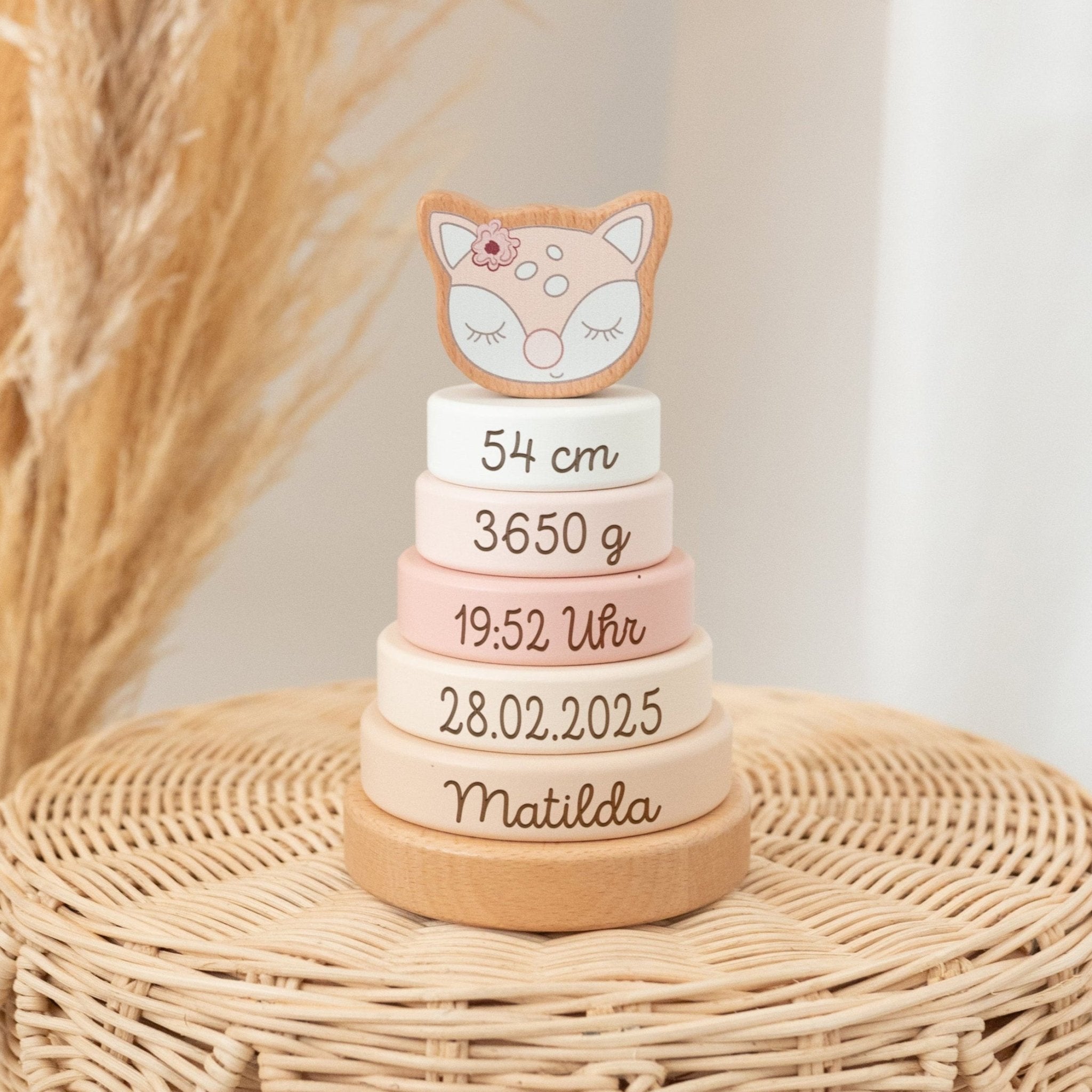 BIECO Stapelturm personalisiert - Reh - wunderwunsch