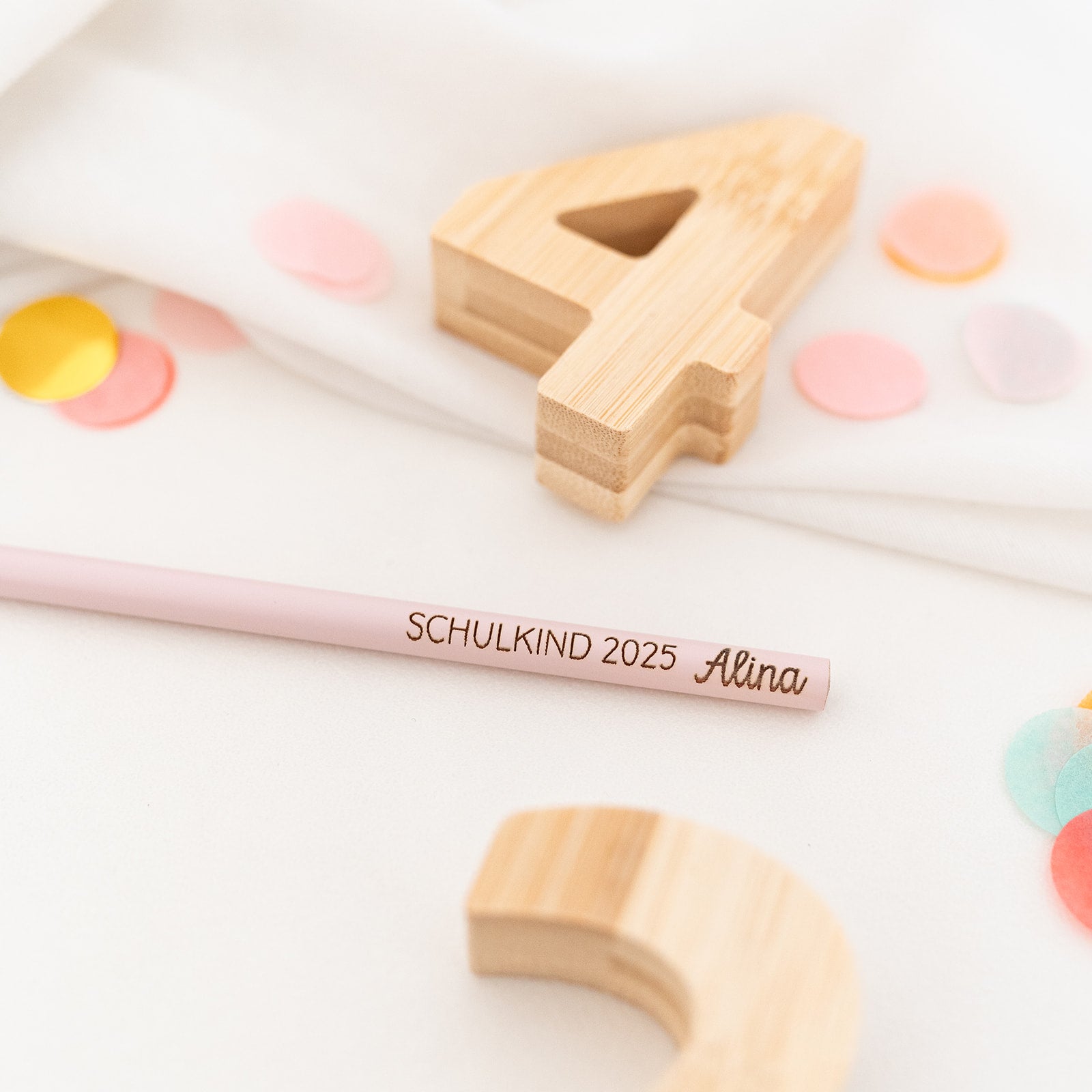 Bleistift pastell personalisiert - Schulkind 2025 - wunderwunsch