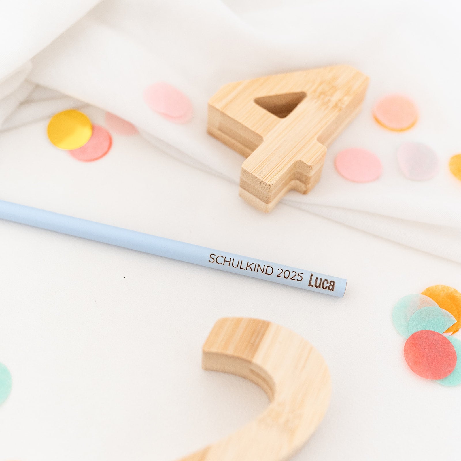 Bleistift pastell personalisiert - Schulkind 2025 - wunderwunsch