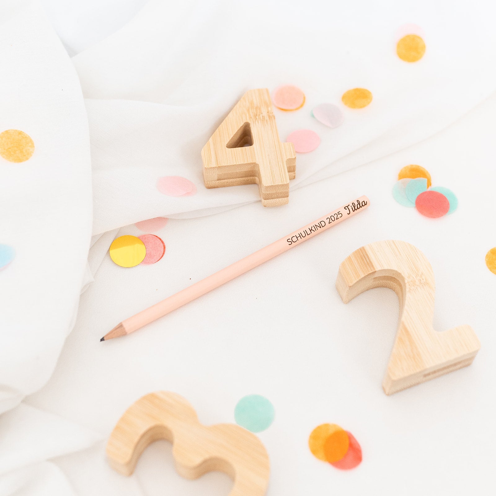 Bleistift pastell personalisiert - Schulkind 2025 - wunderwunsch