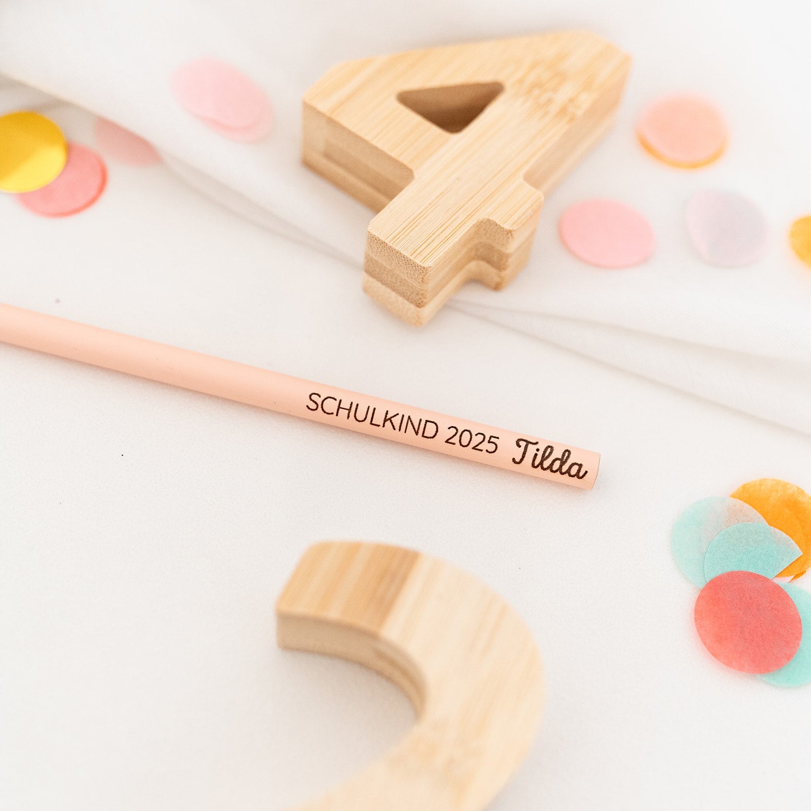 Bleistift pastell personalisiert - Schulkind 2025 - wunderwunsch