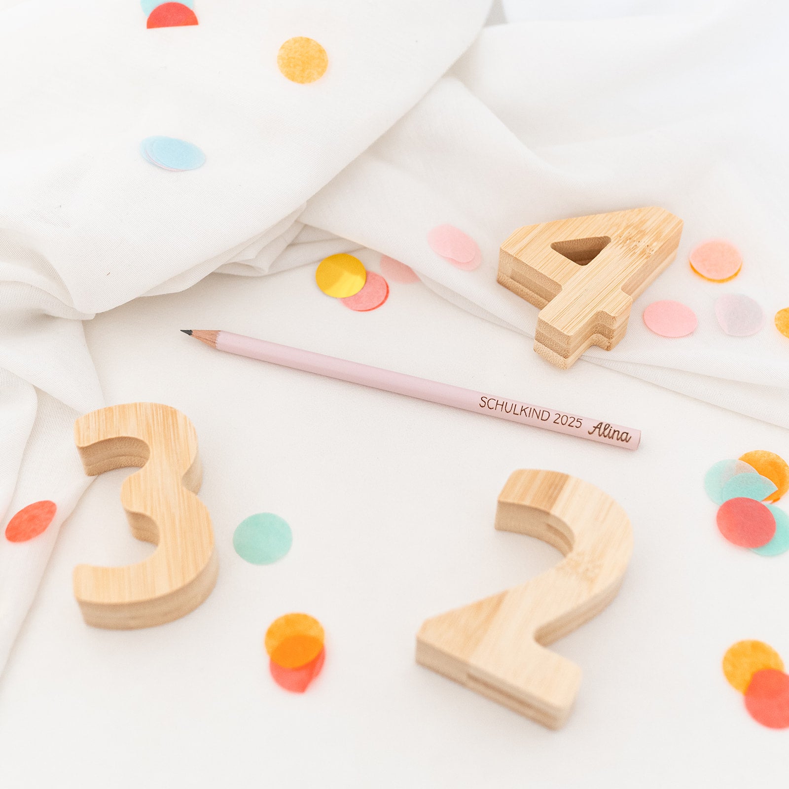 Bleistift pastell personalisiert - Schulkind 2025 - wunderwunsch