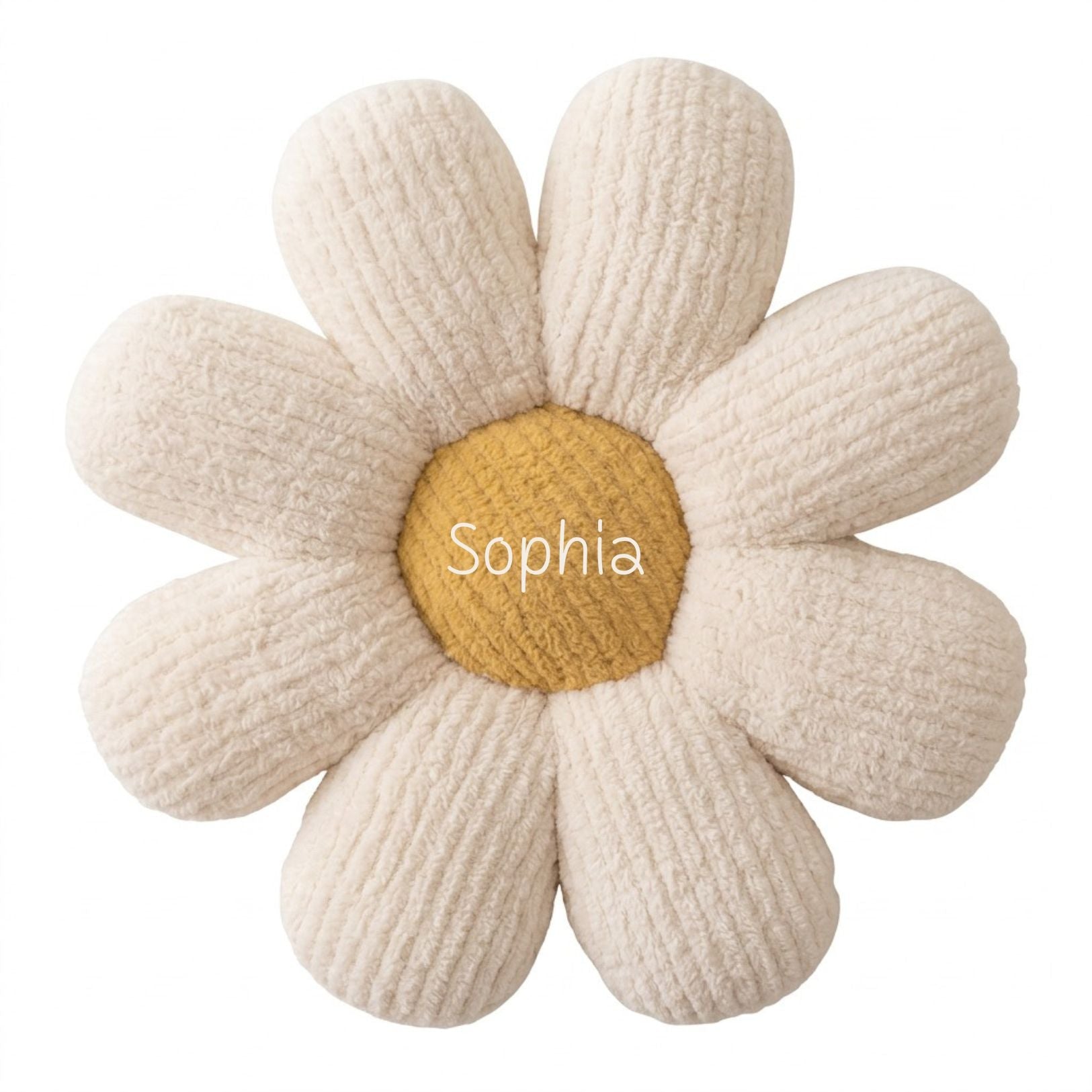 Blumen Kissen aus Plüsch personalisiert - wunderwunsch