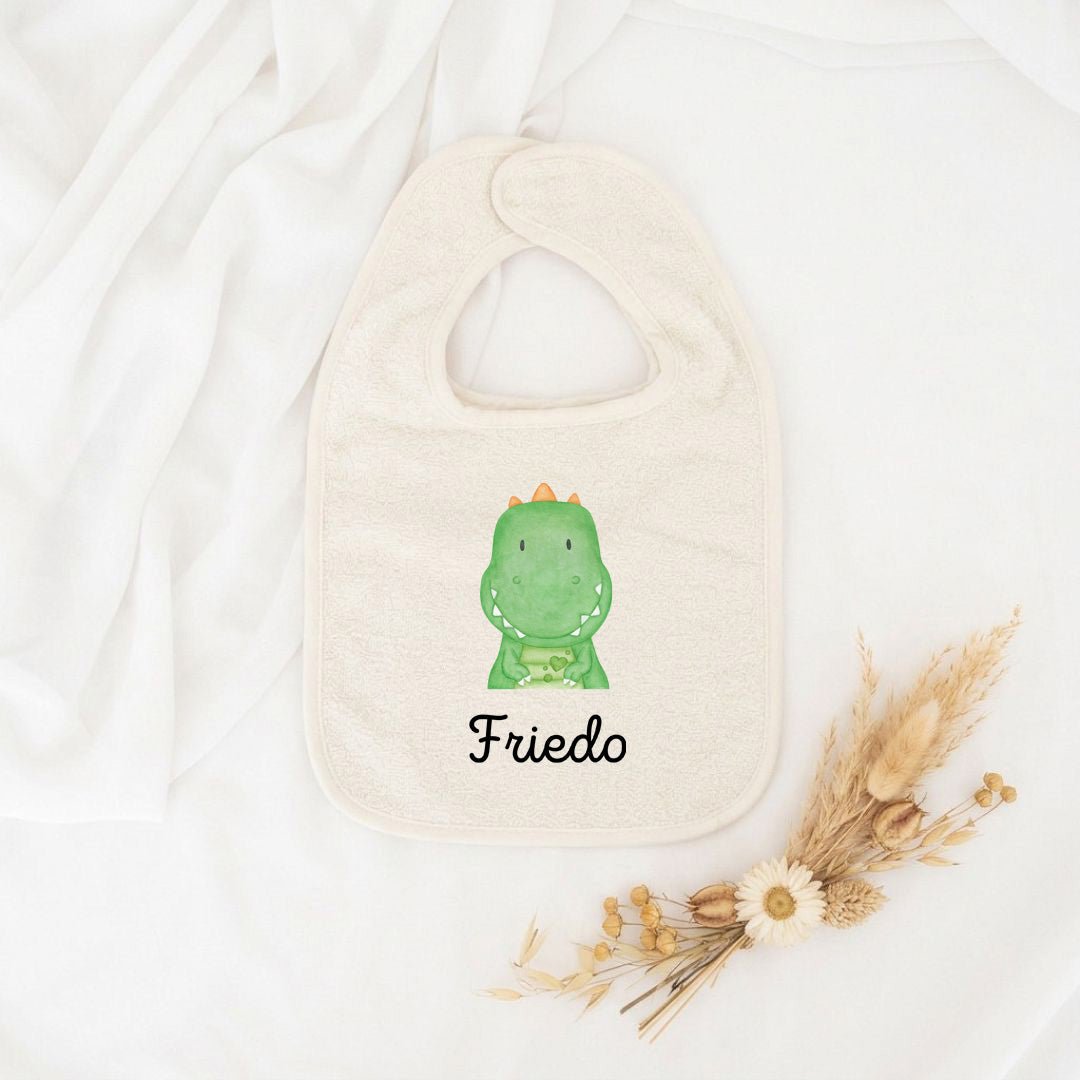Buntes Lätzchen aus Baumwolle "Tier" personalisiert - wunderwunsch