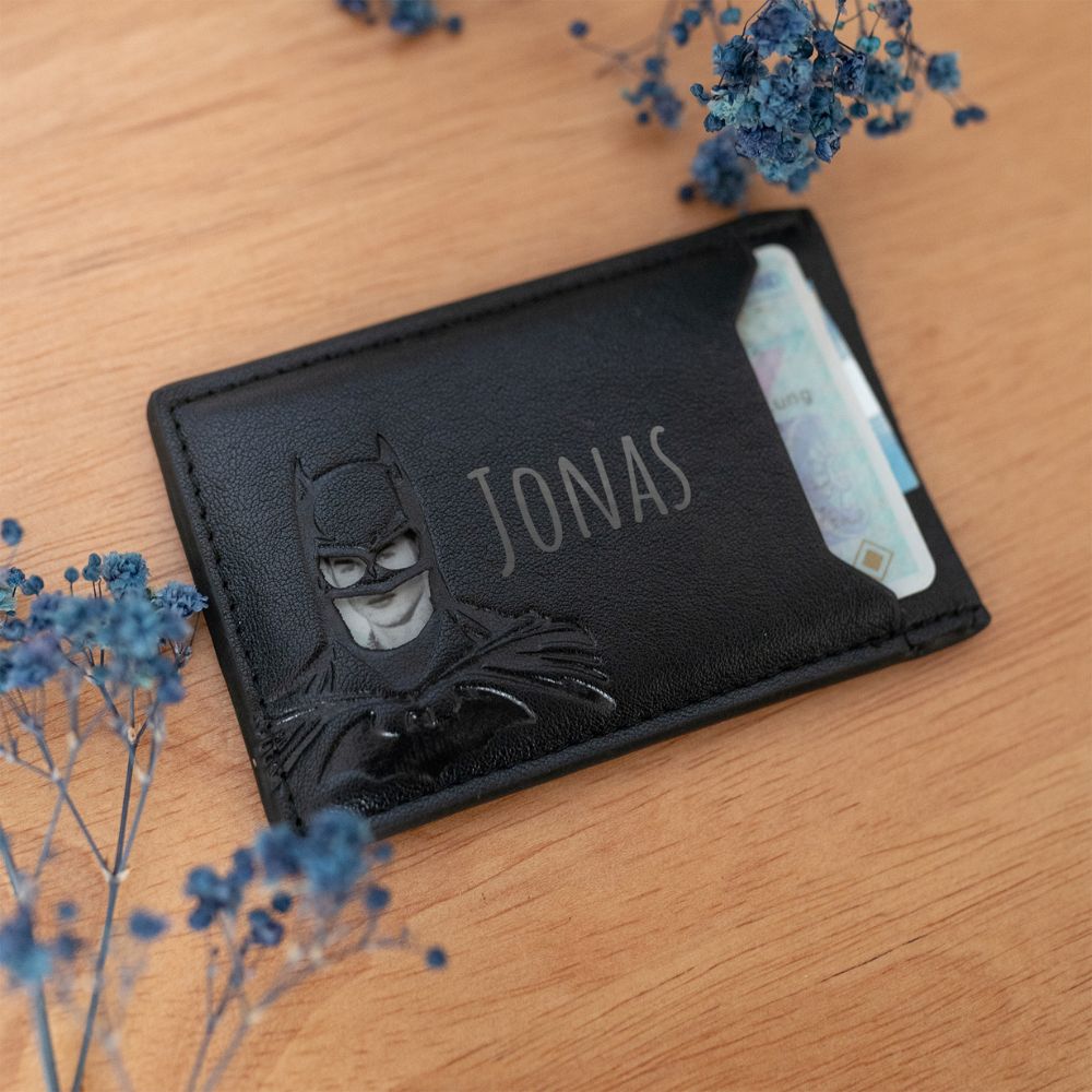 Cardholder Batman oder Spiderman personalisierbar - wunderwunsch