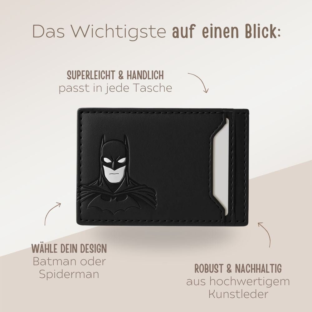 Cardholder Batman oder Spiderman personalisierbar - wunderwunsch