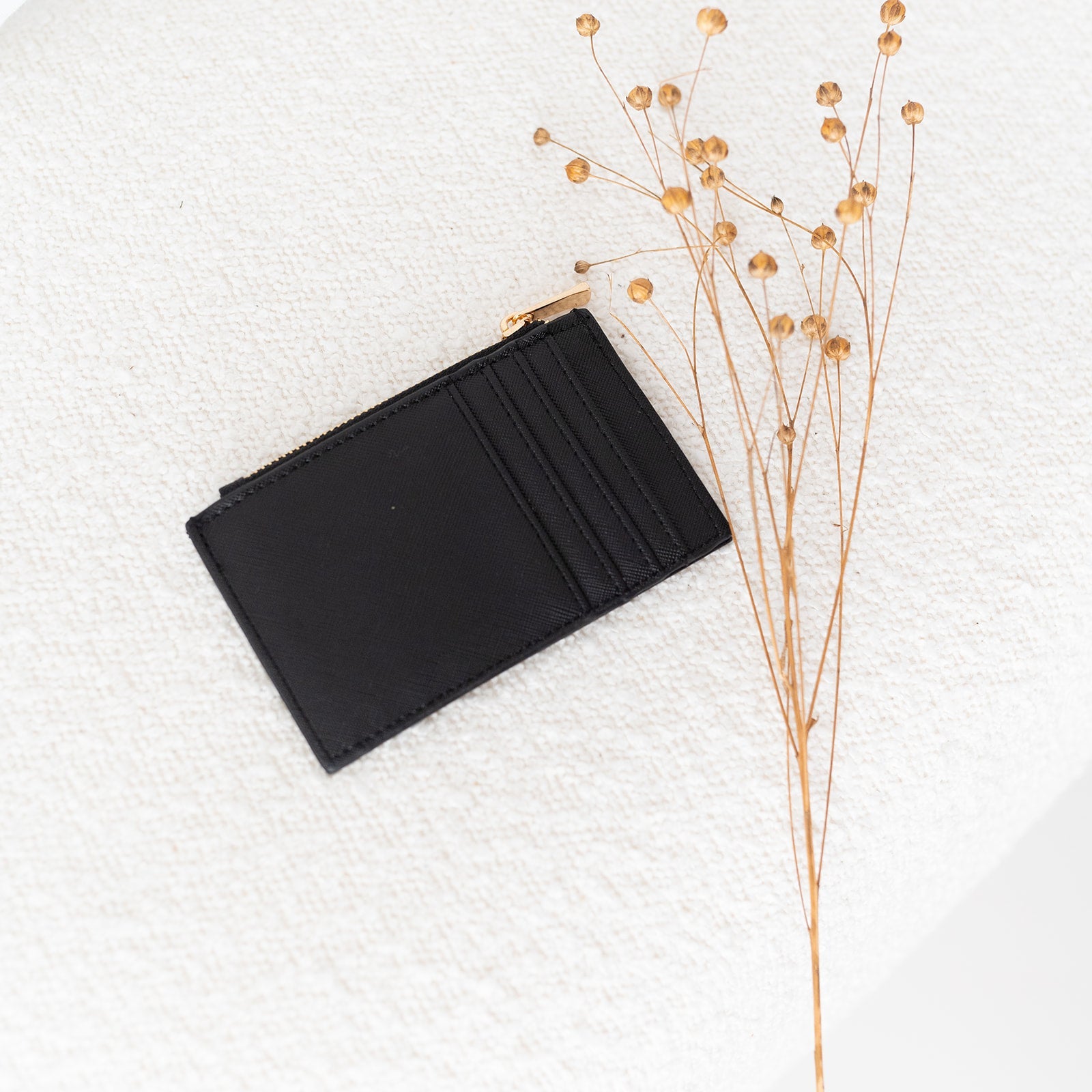 Cardholder - Schwarz, Rosa, Grau - wunderwunsch