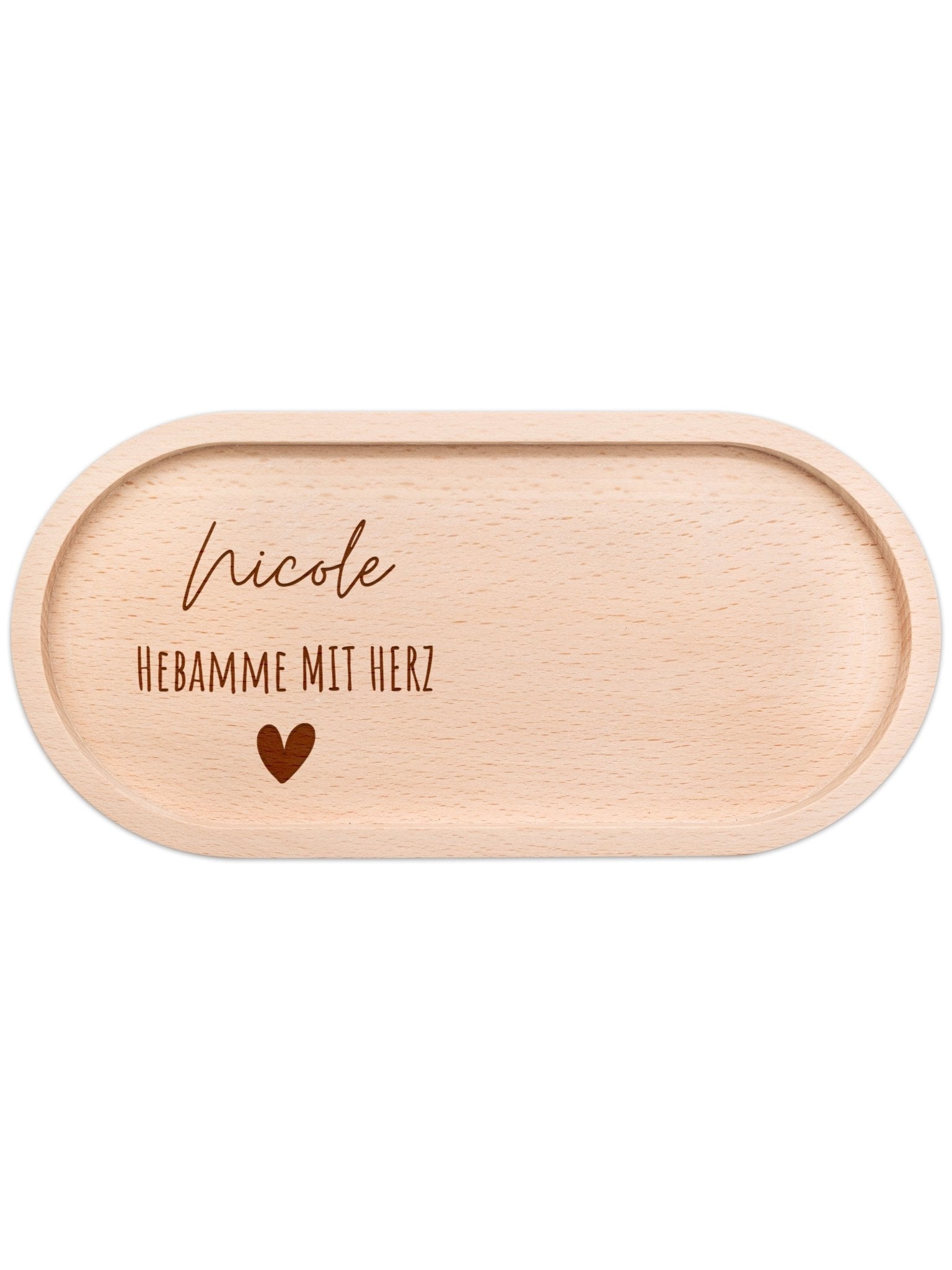 Deko Serviertablett aus Holz - Erzieherin/Lehrerin/Hebamme - wunderwunsch