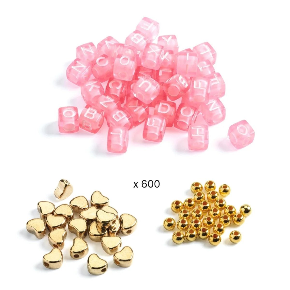 DJECO Schmuck basteln - 1000 Buchstabenperlen - wunderwunsch