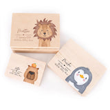 Erinnerungsbox Holz mit Wunschdaten – Tier Aquarell - wunderwunsch