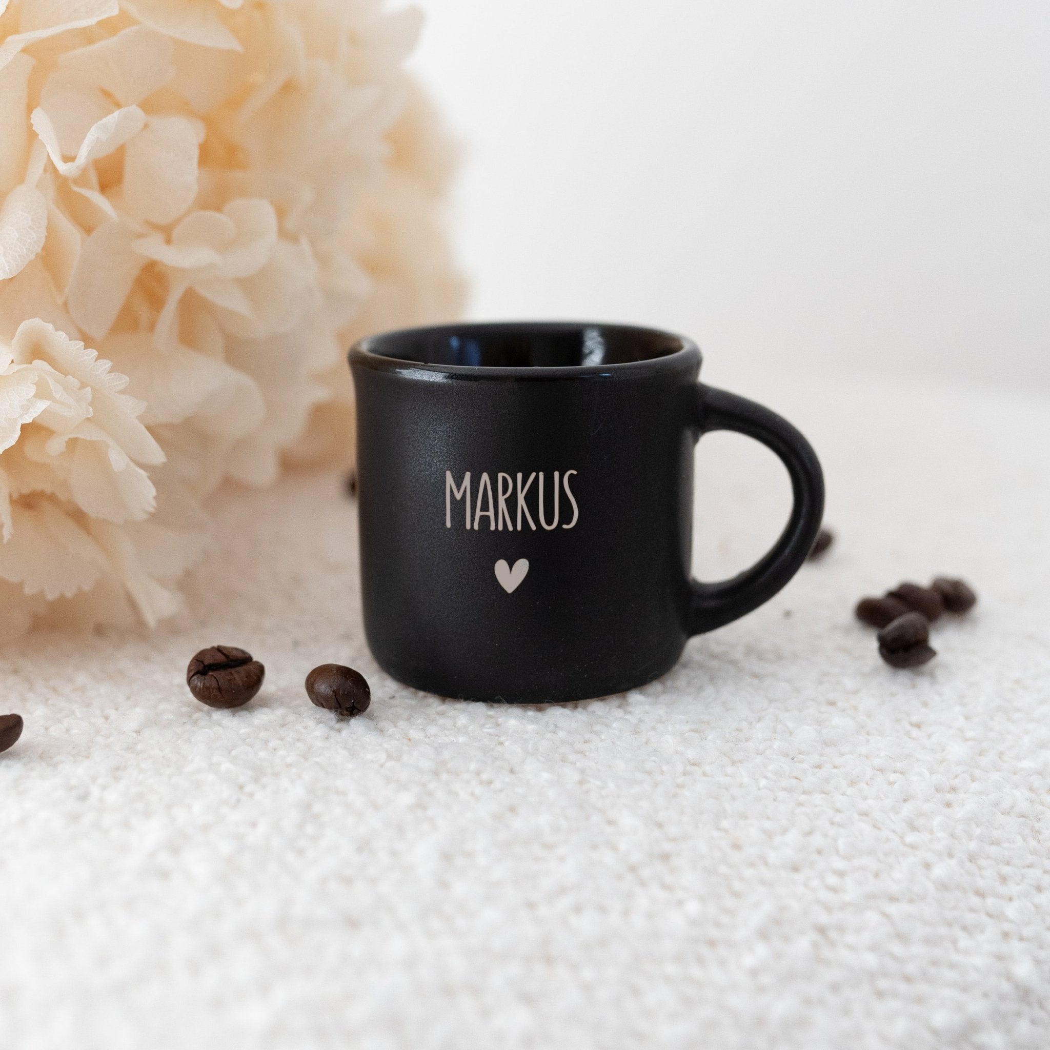 Espresso Tasse Keramik - Name und Herz - wunderwunsch