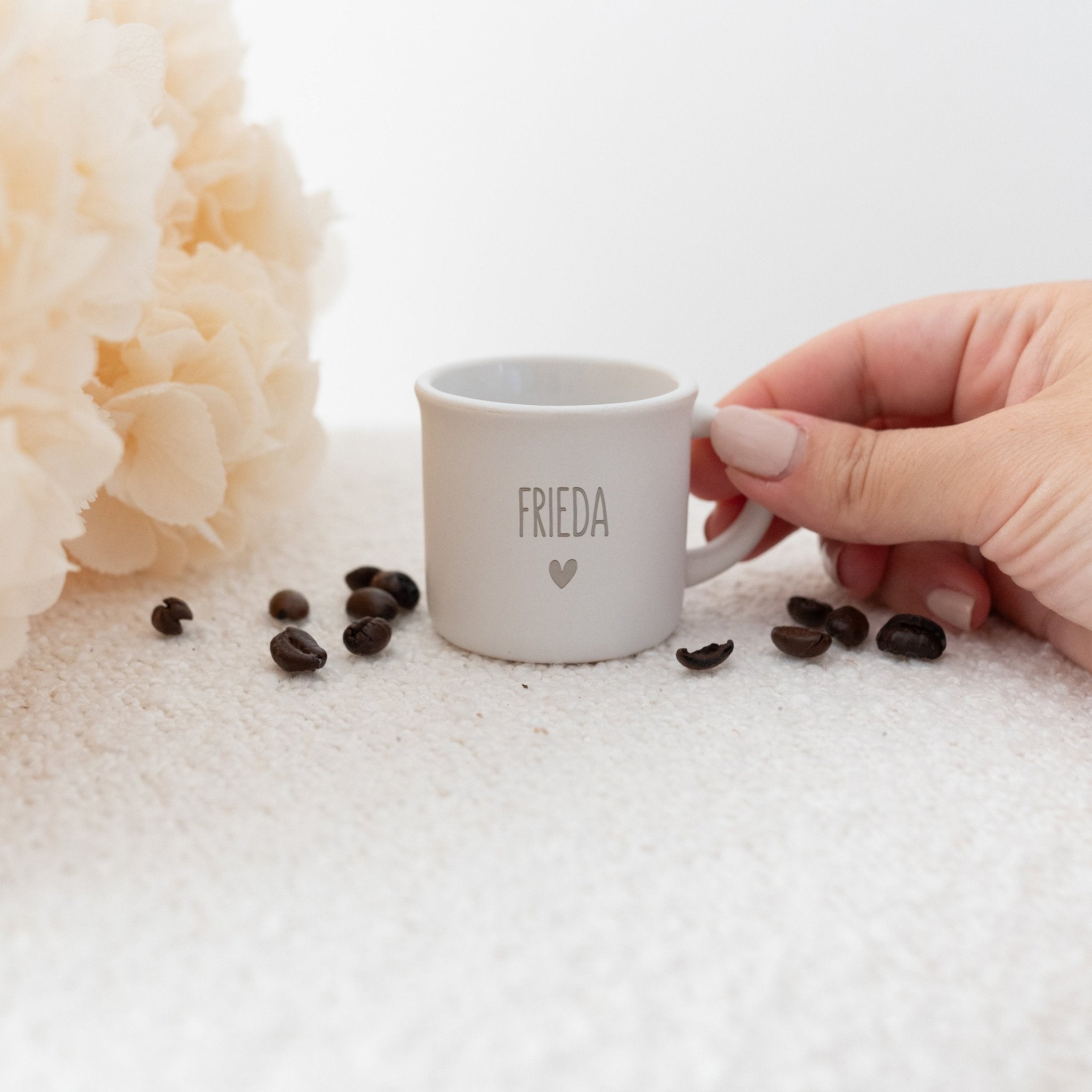 Espresso Tasse Keramik - Name und Herz - wunderwunsch