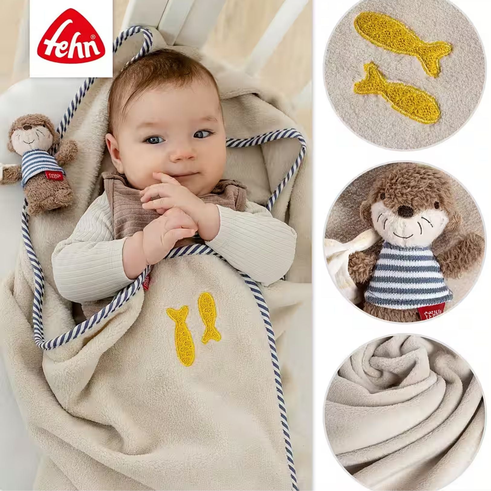 FEHN Babydecke personalisierbar - wunderwunsch